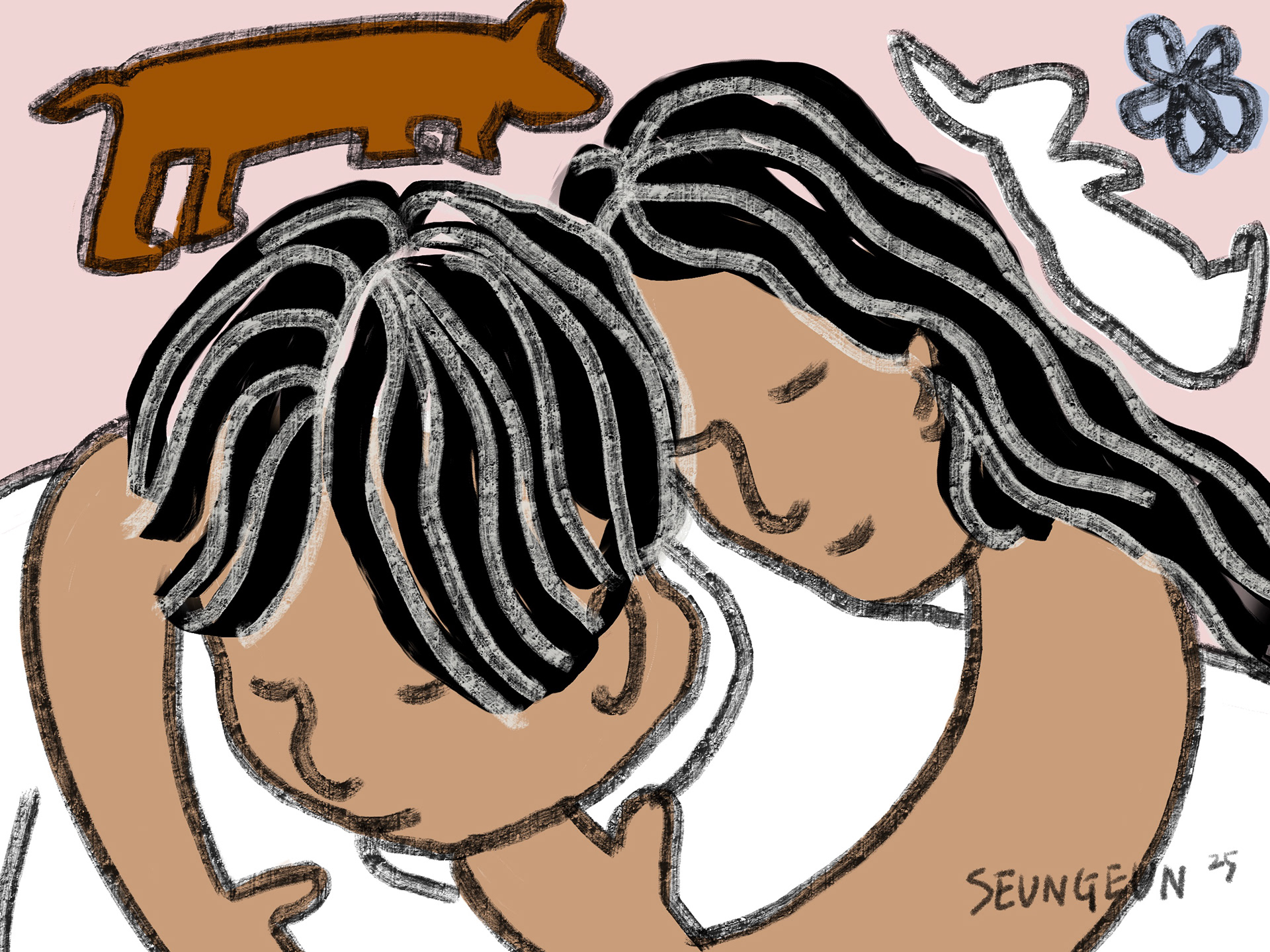 이승은, Love is on you, 2025, Digital painting