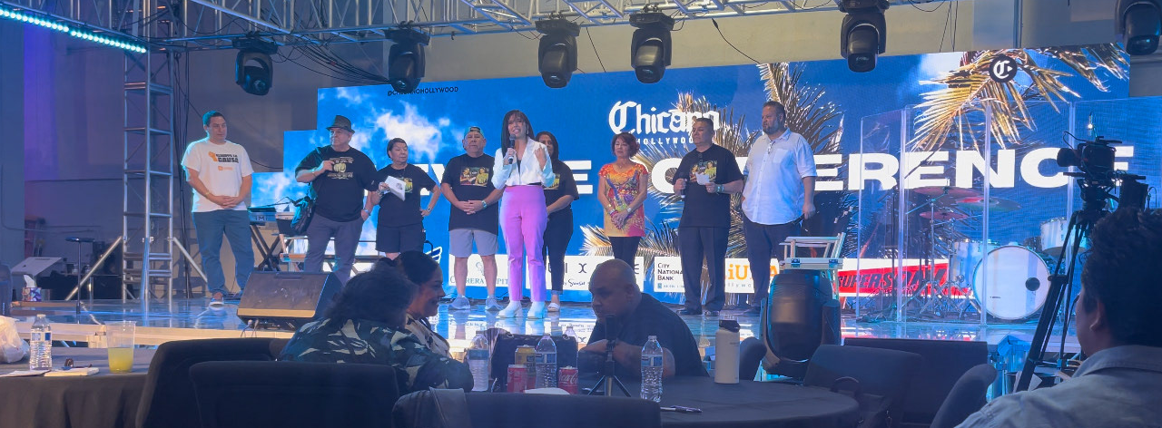 Alyssa representing Arizona latina filmmakers at the Chicano Hollywood Elevate Conference.