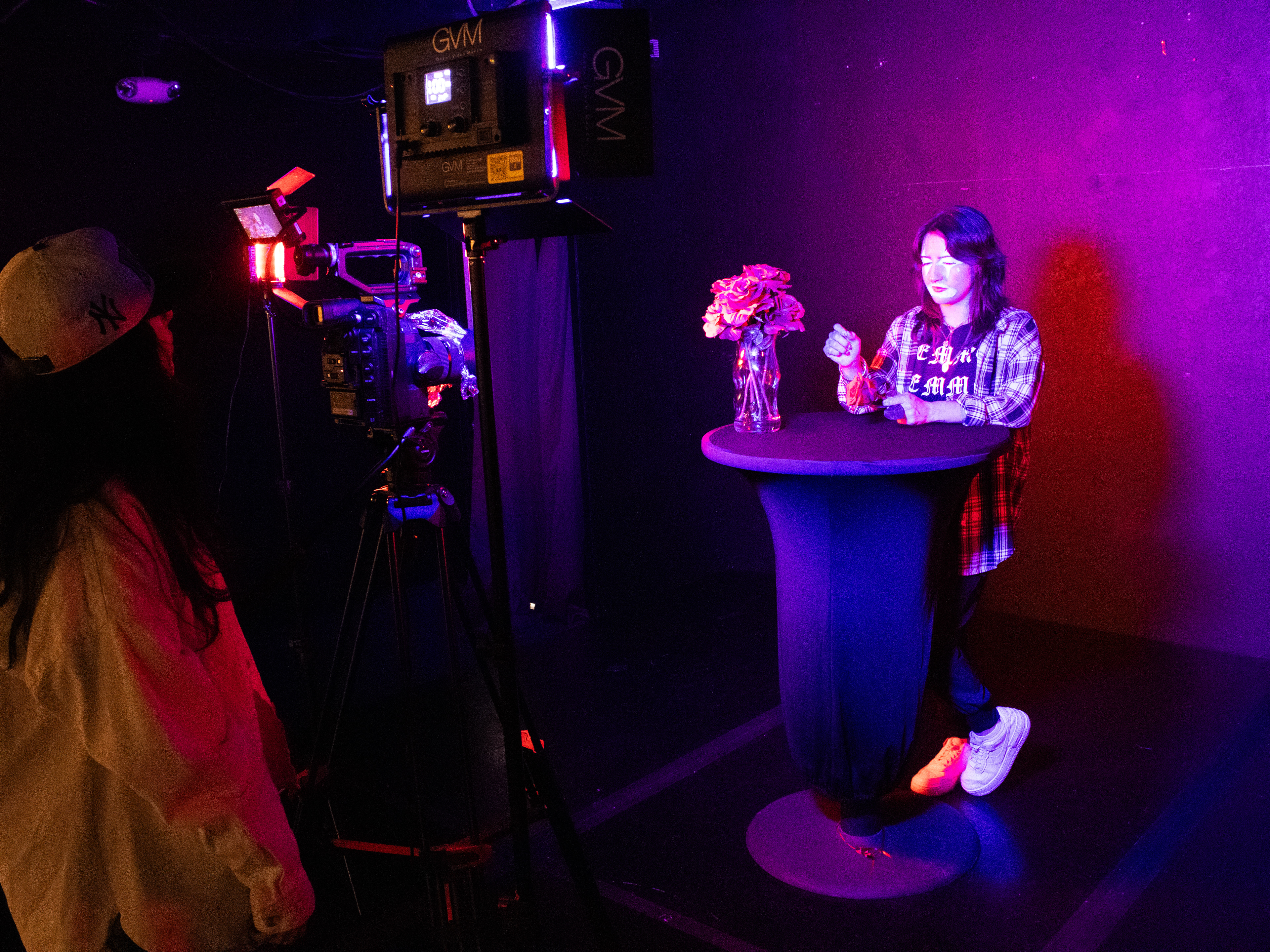 Alyssa directing "Cry Now, Smile Later". 