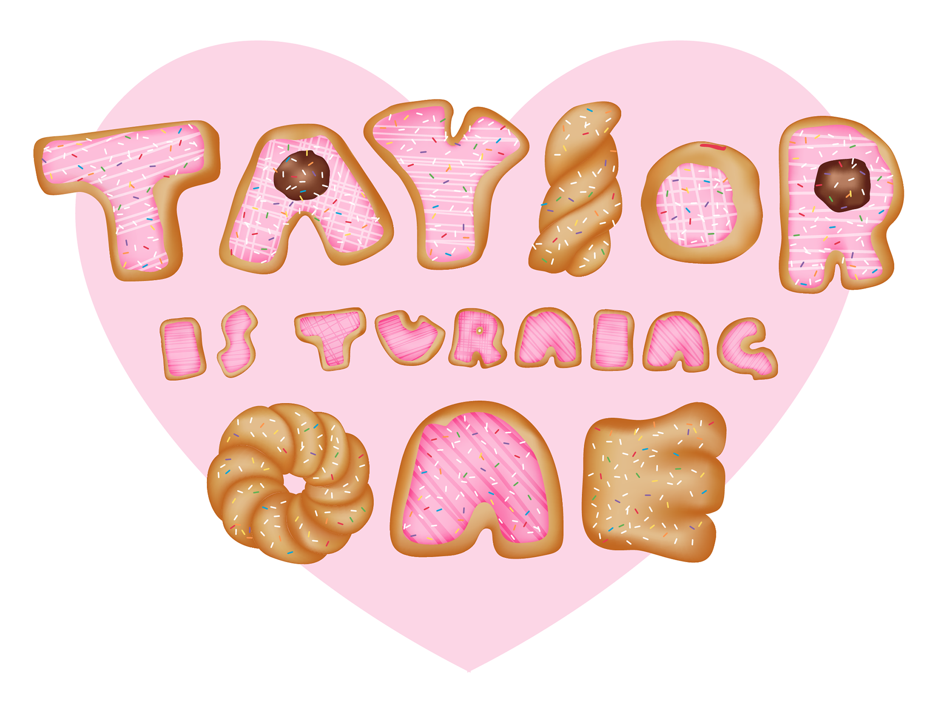 Detailed View - Donut Lettering