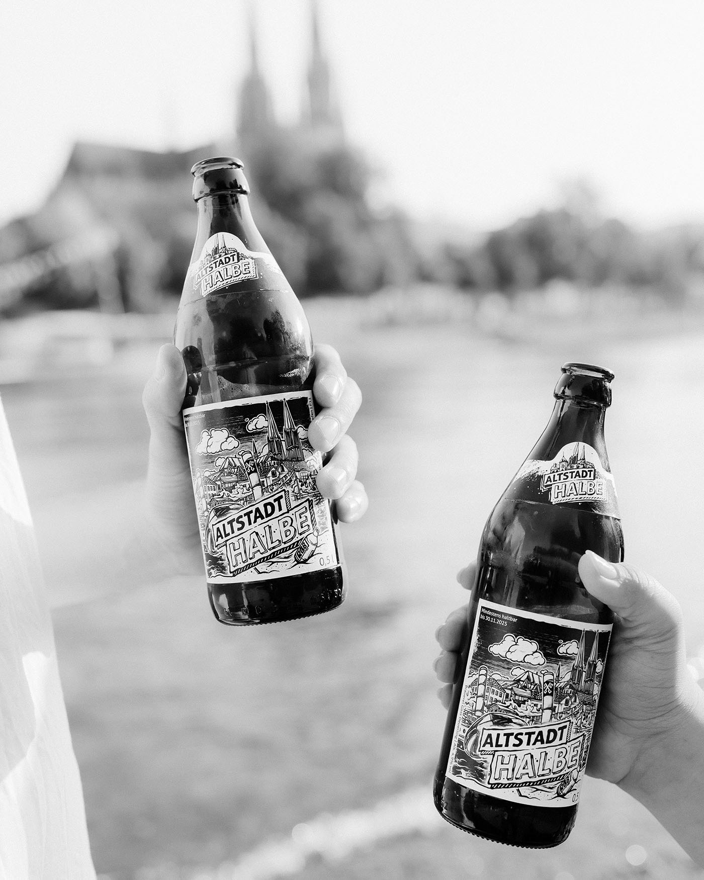 Label and print design for 'Altstadthalbe'