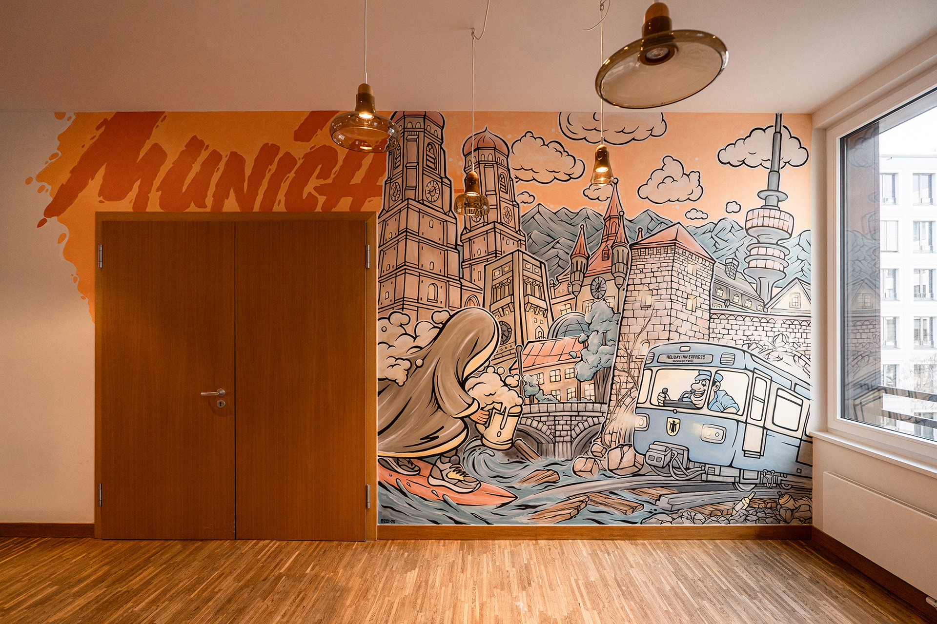 The whole mural painting