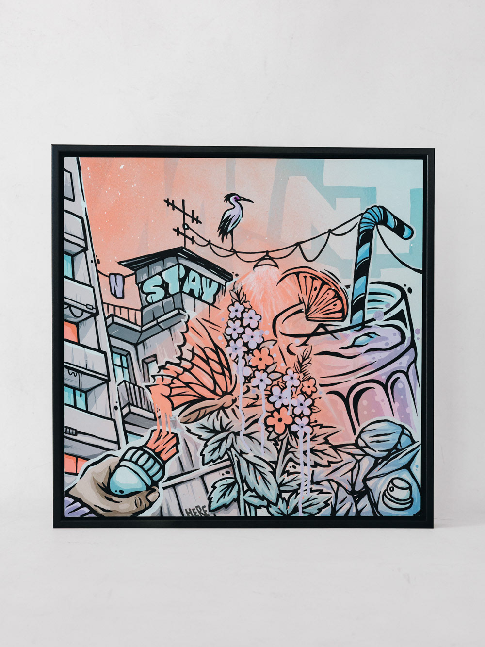 'MINT' - 50 × 50 - Acryl on Wood