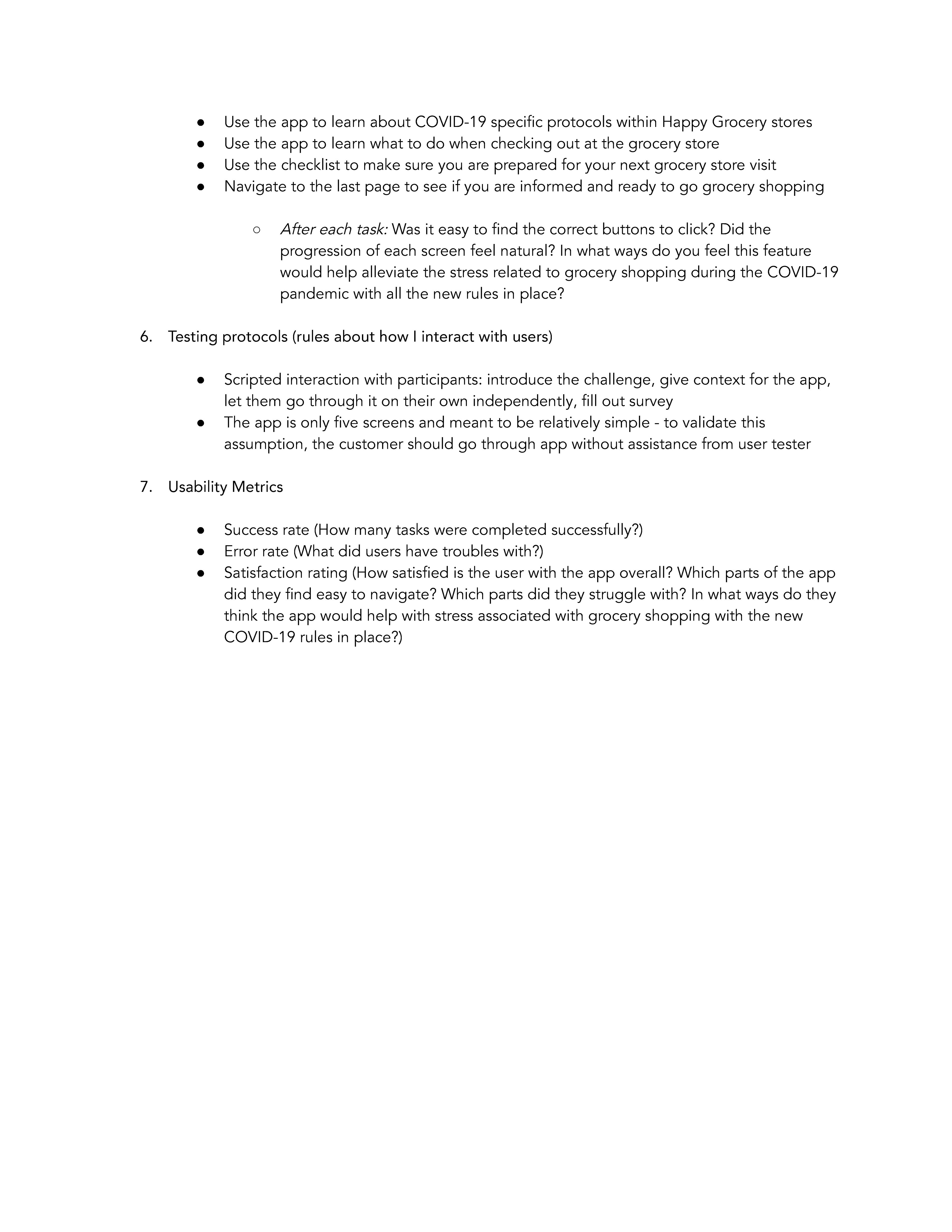 Usability Study Plan