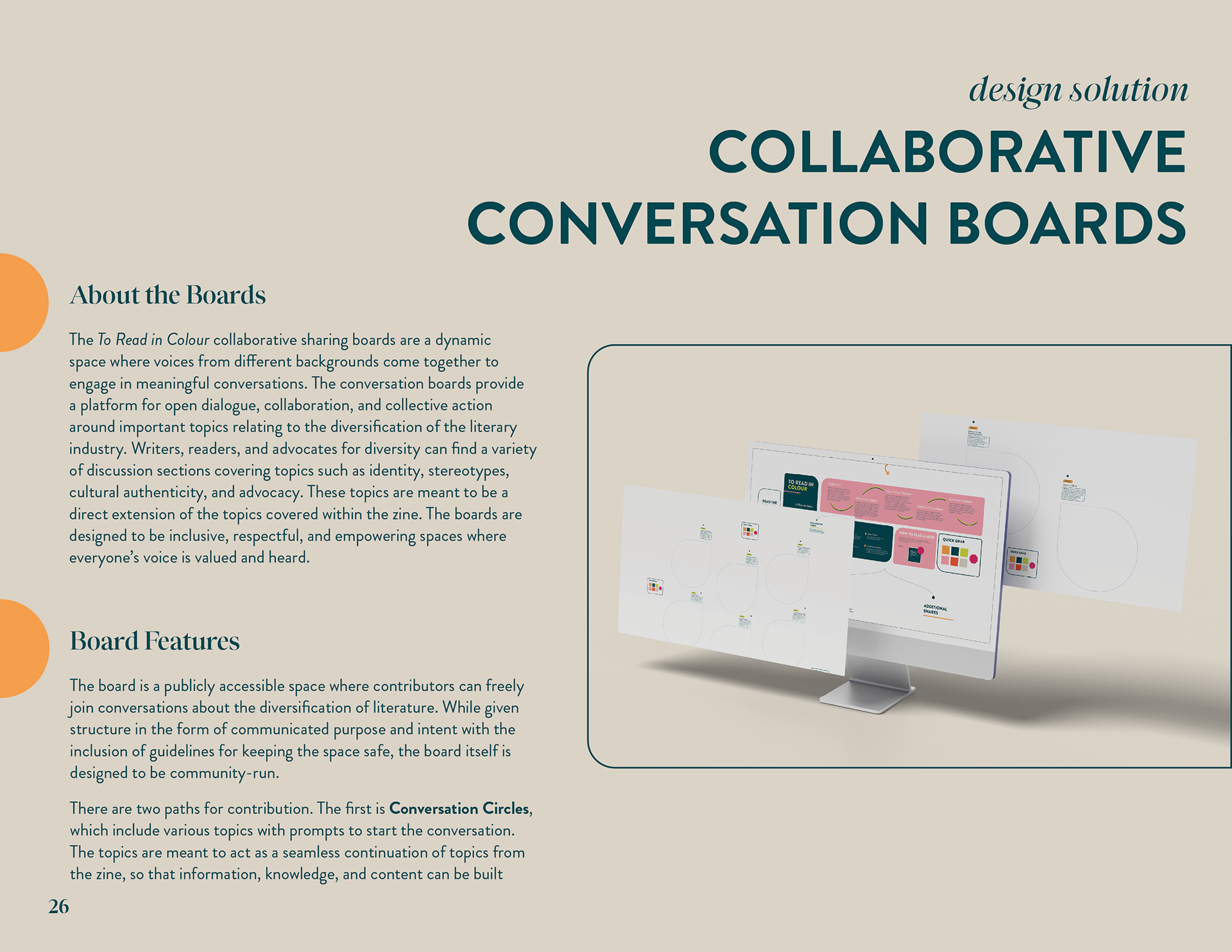 To Read In Colour Report; Design Solution: Collaborative Conversation Boards