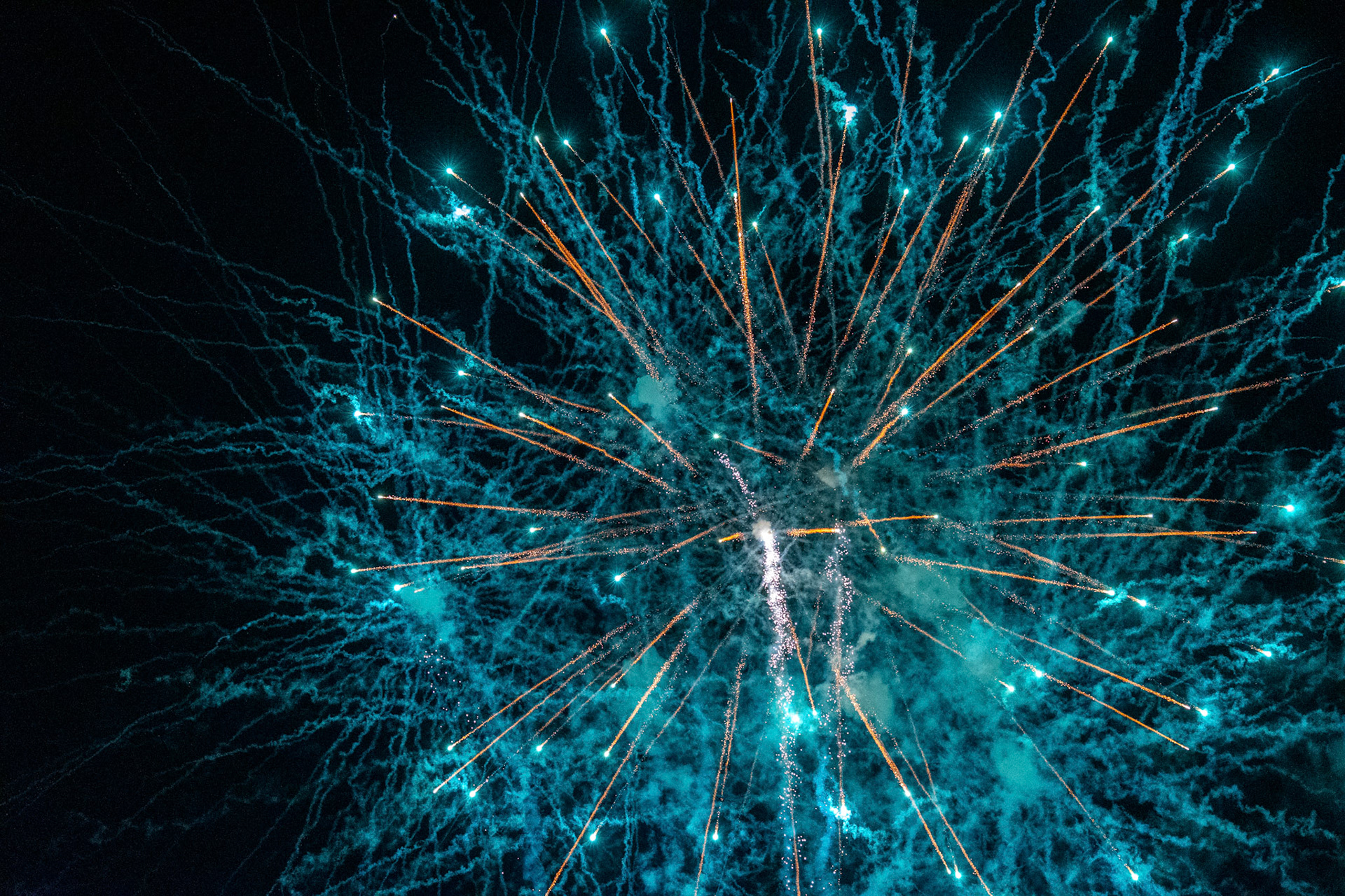 Fireworks explode in the sky during the “Frightful Finale” at Six Flags Fiesta Texas on the opening night of Fright Fest in San Antonio on Sept. 6, 2025.