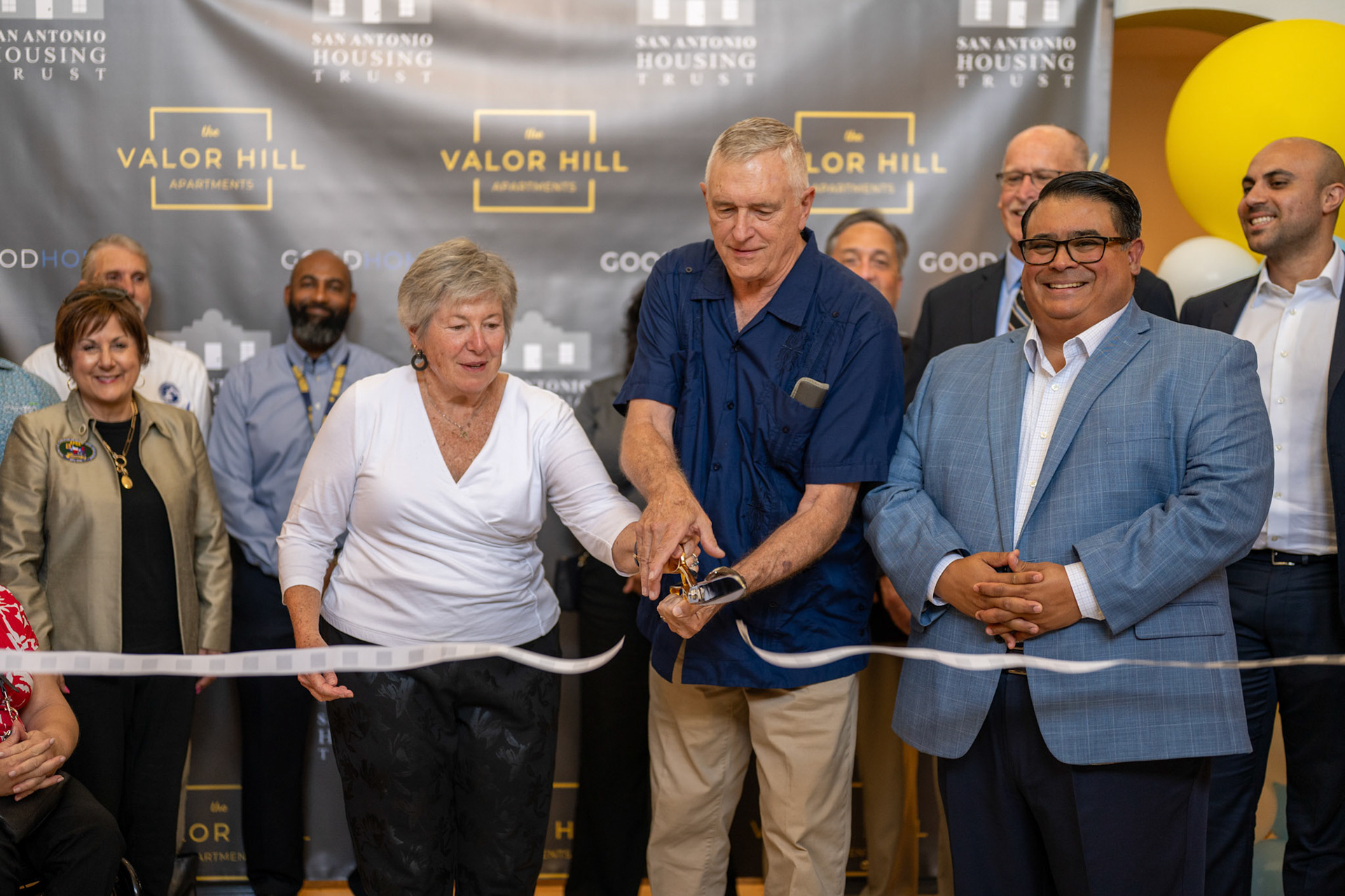 Michael and Barbara Simpson cut the ribbon Tuesday, July 29, 2025, dedicating the community room at Valor Hill Apartments to their son, fallen Green Beret Staff Sgt. Michael Simpson.Michael and Barbara Simpson cut the ribbon Tuesday, July 29, 2025, dedicating the community room at Valor Hill Apartments to their son, fallen Green Beret Staff Sgt. Michael Simpson.
