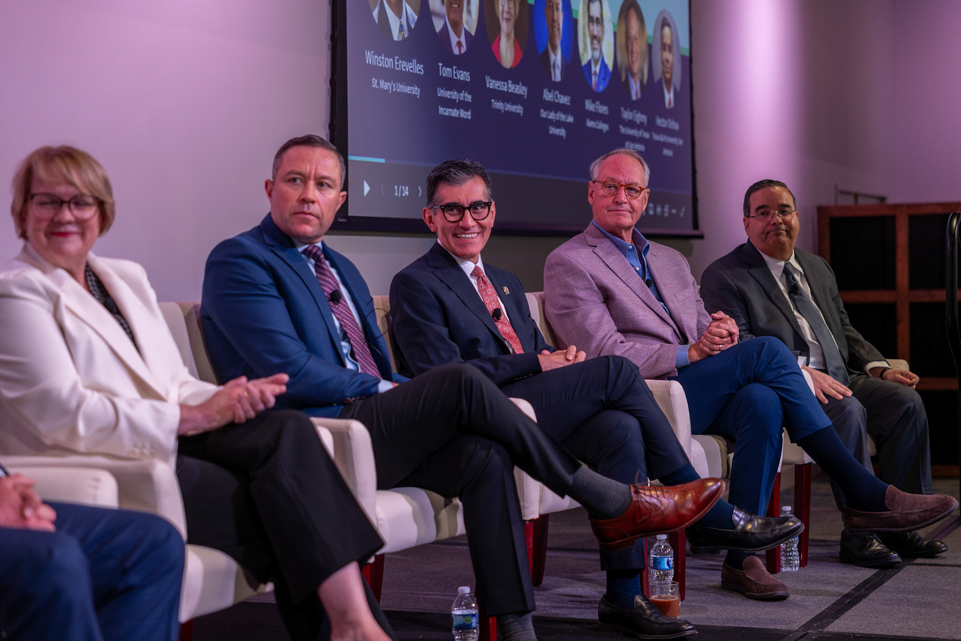 Presidents of Private and Public Universities in San Antonio  during the Presidents Panel on Sept. 9, 2025, in San Antonio.