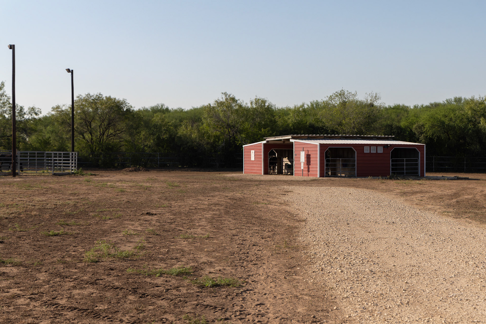 The stable for the Bexar County Juvenile Probation Department’s CHAPS program outside the Cyndi Taylor Krier Juvenile Correctional Center, Oct. 1, 2025, San Antonio.
