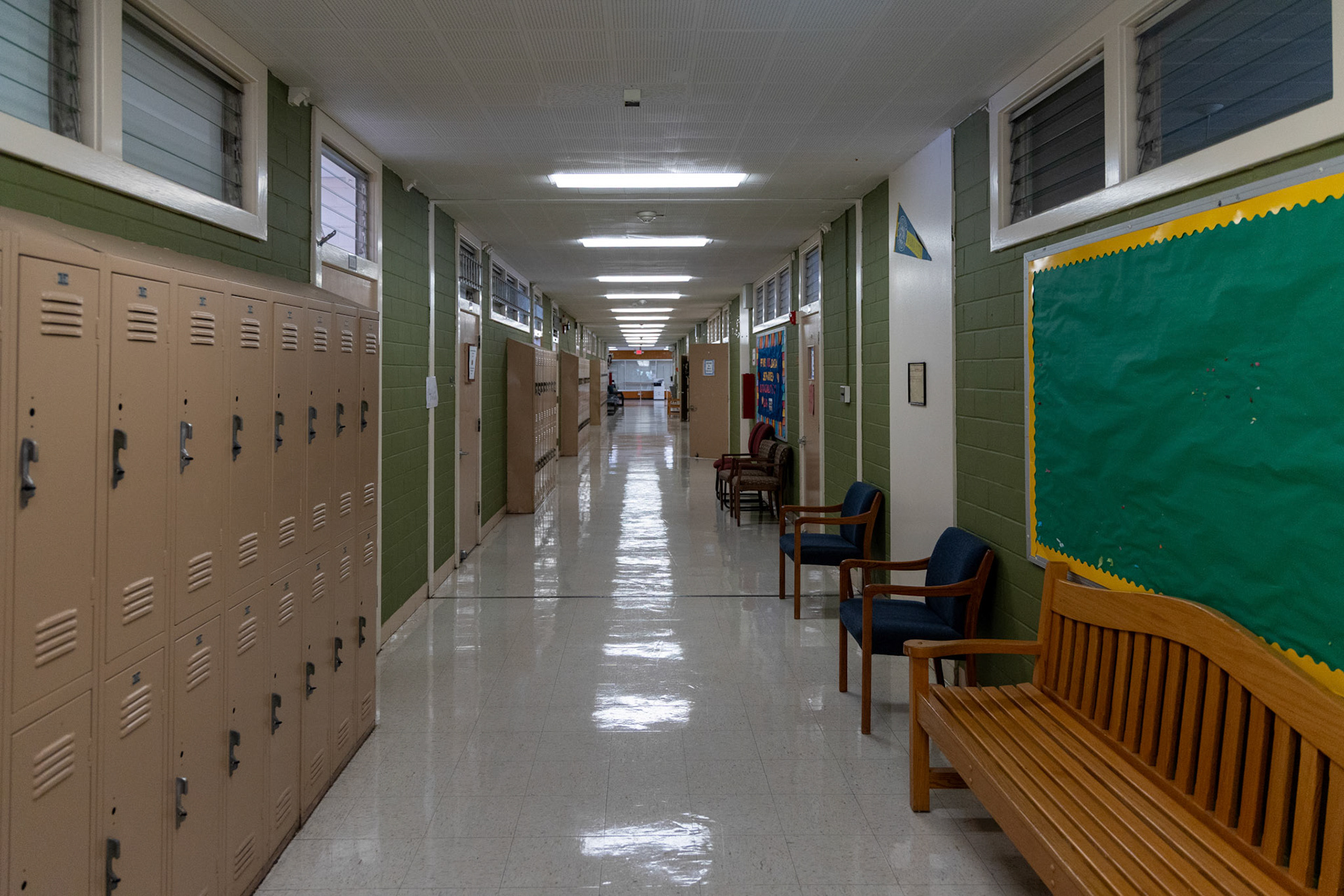 A hallway in San Antonio ISD’s Cooper Learning Center on Sept. 11, 2025.