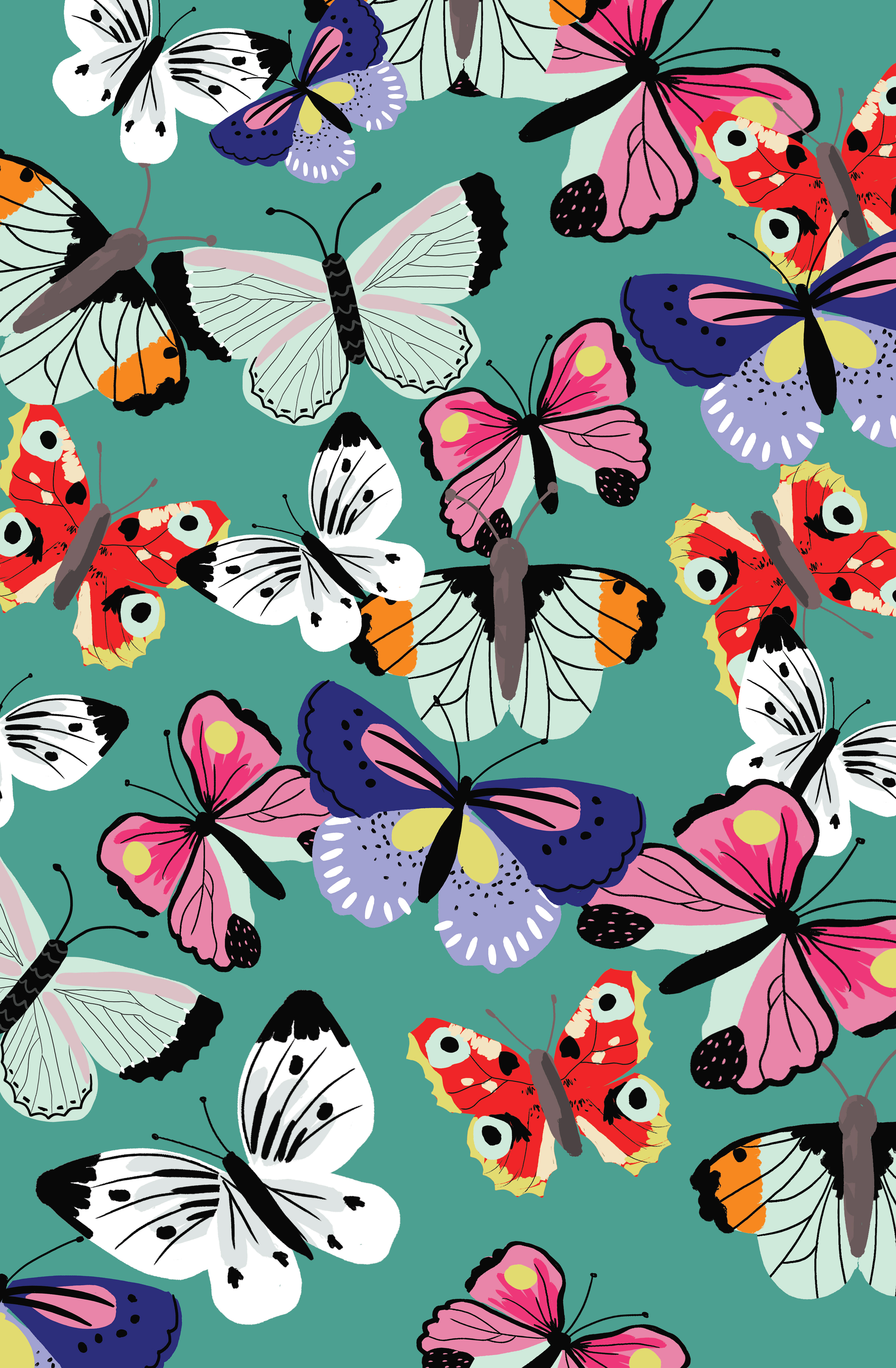 Detailed butterflies