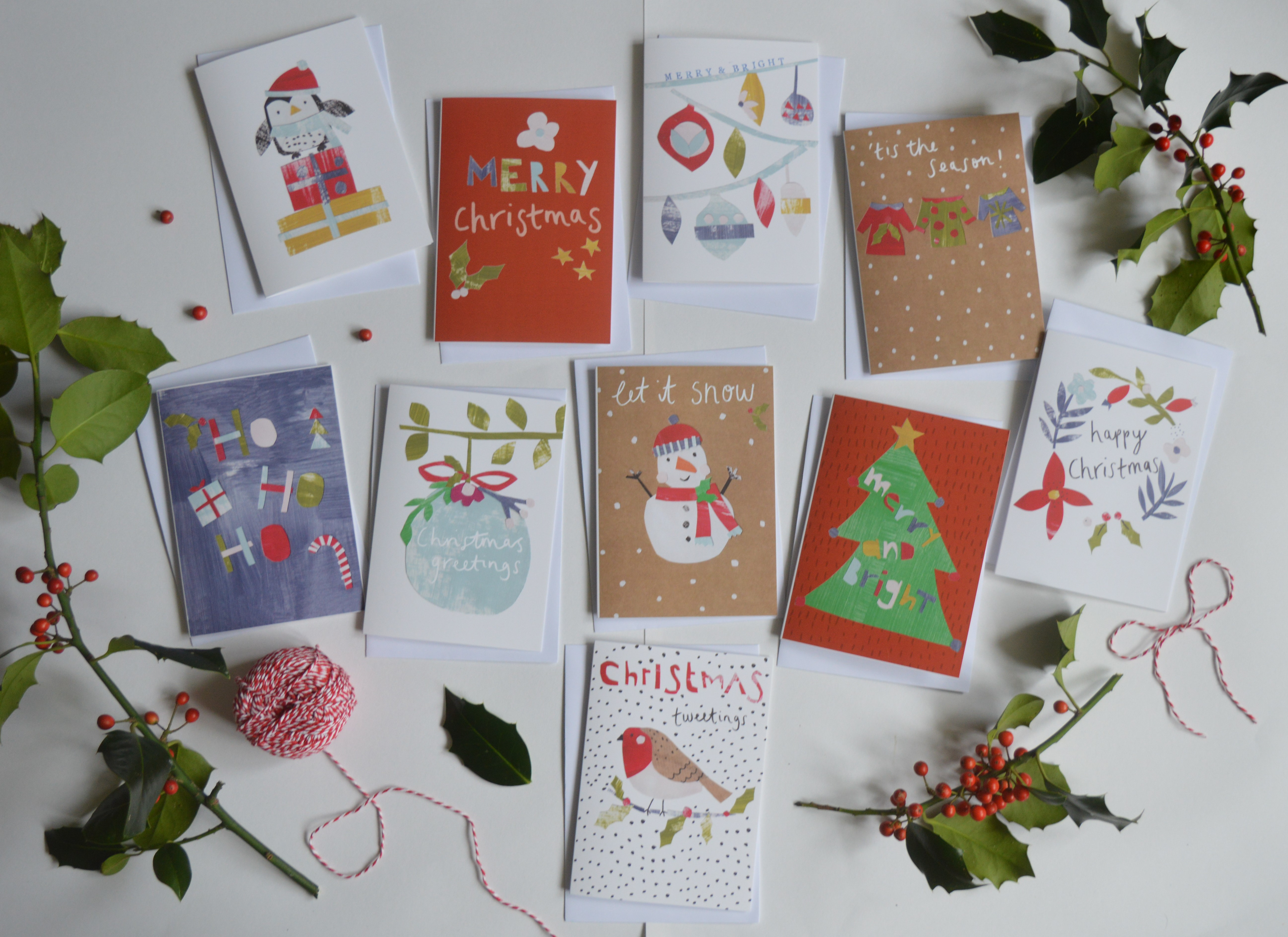 Christmas card design collection for Dolly Pepper Studio, by Jodie Smith