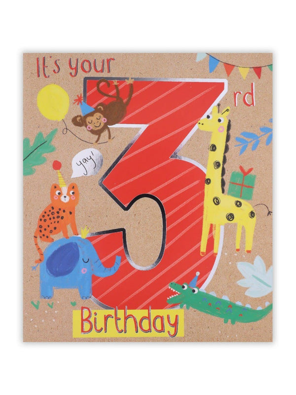 Age 3 Animal Card Clintons