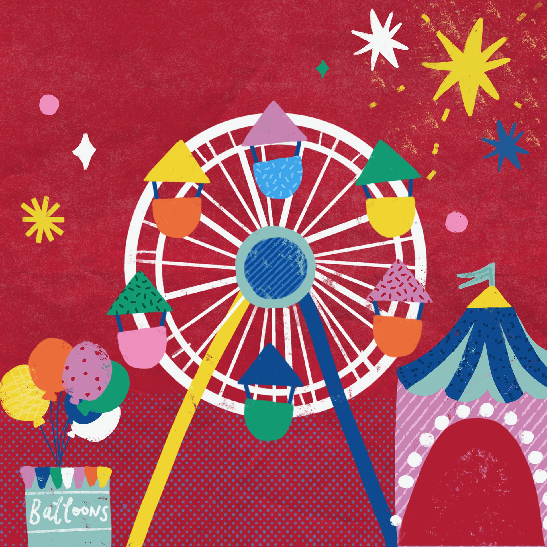 Colourful fun fair