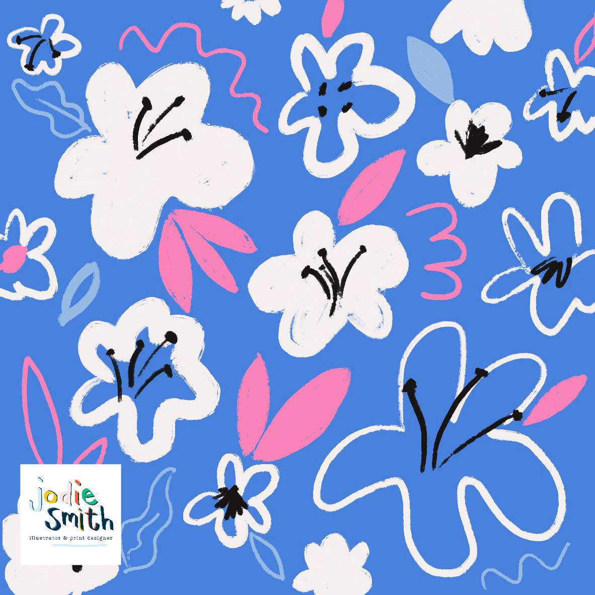 Bold simple floral