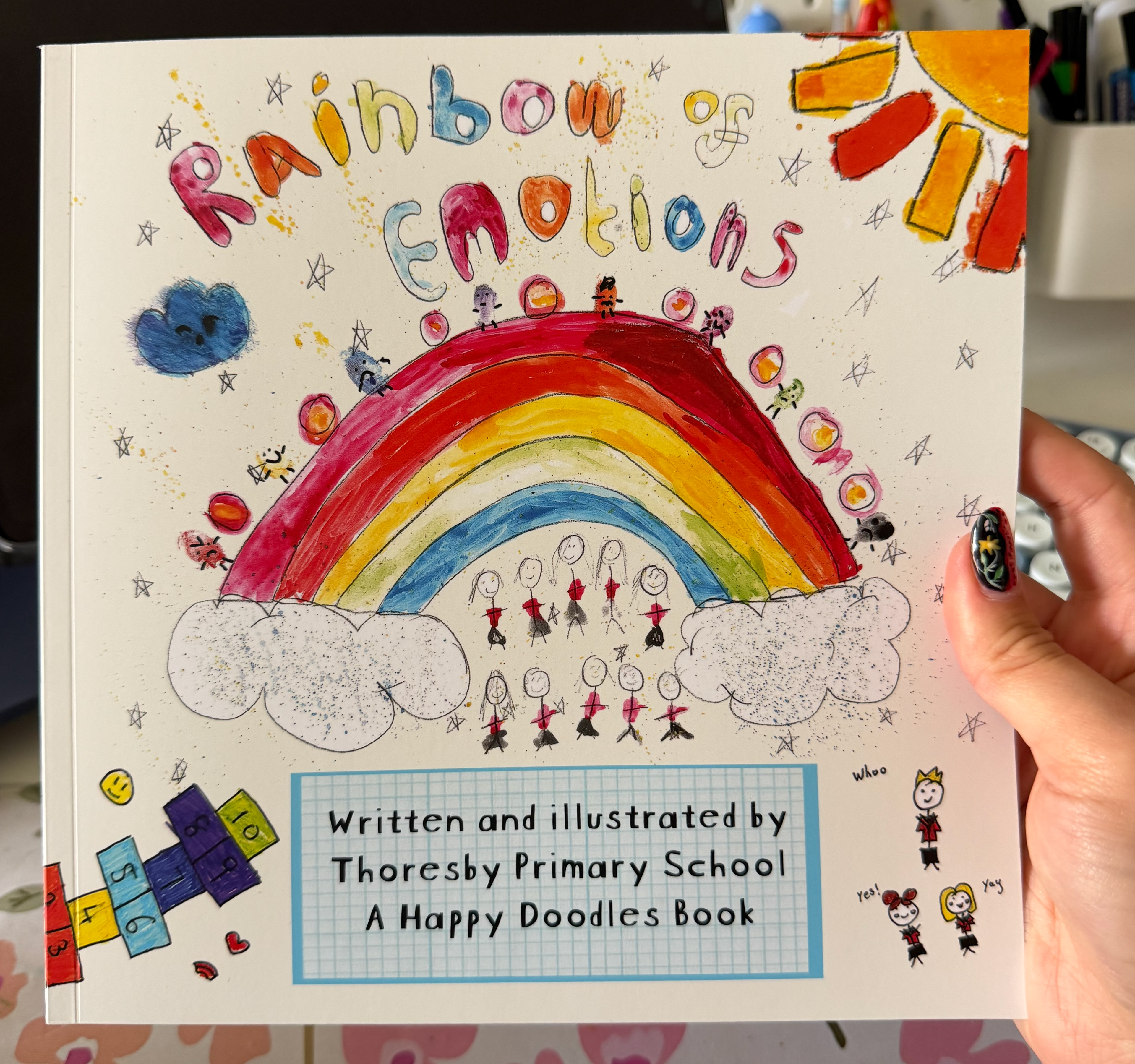 Rainbow of Emotions - Picture Book Written & Illustrated by Thoresby Primary School Pupils - Co-designed by Jodie Smith/Happy Doodles