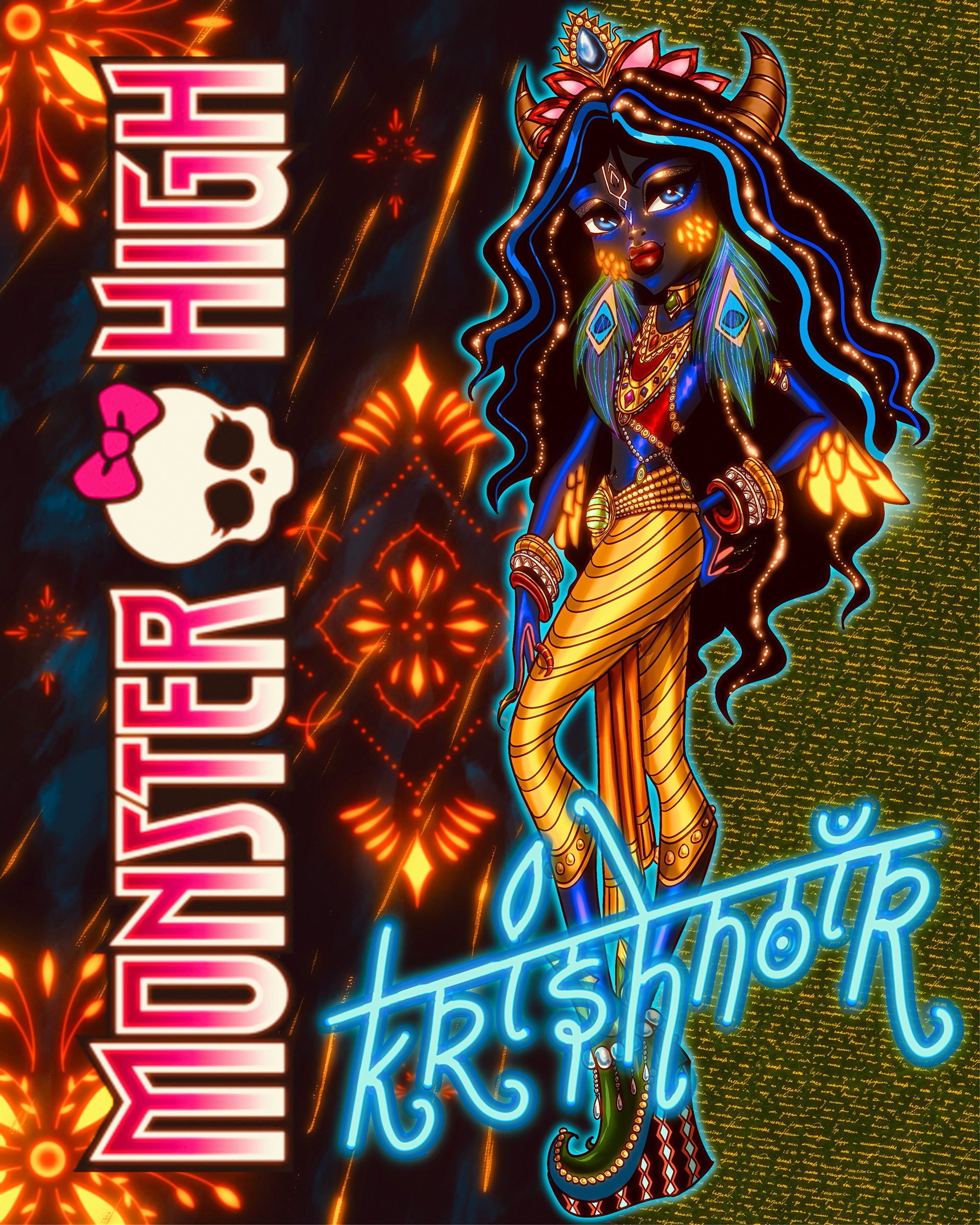 God Krishna as a Monster High character