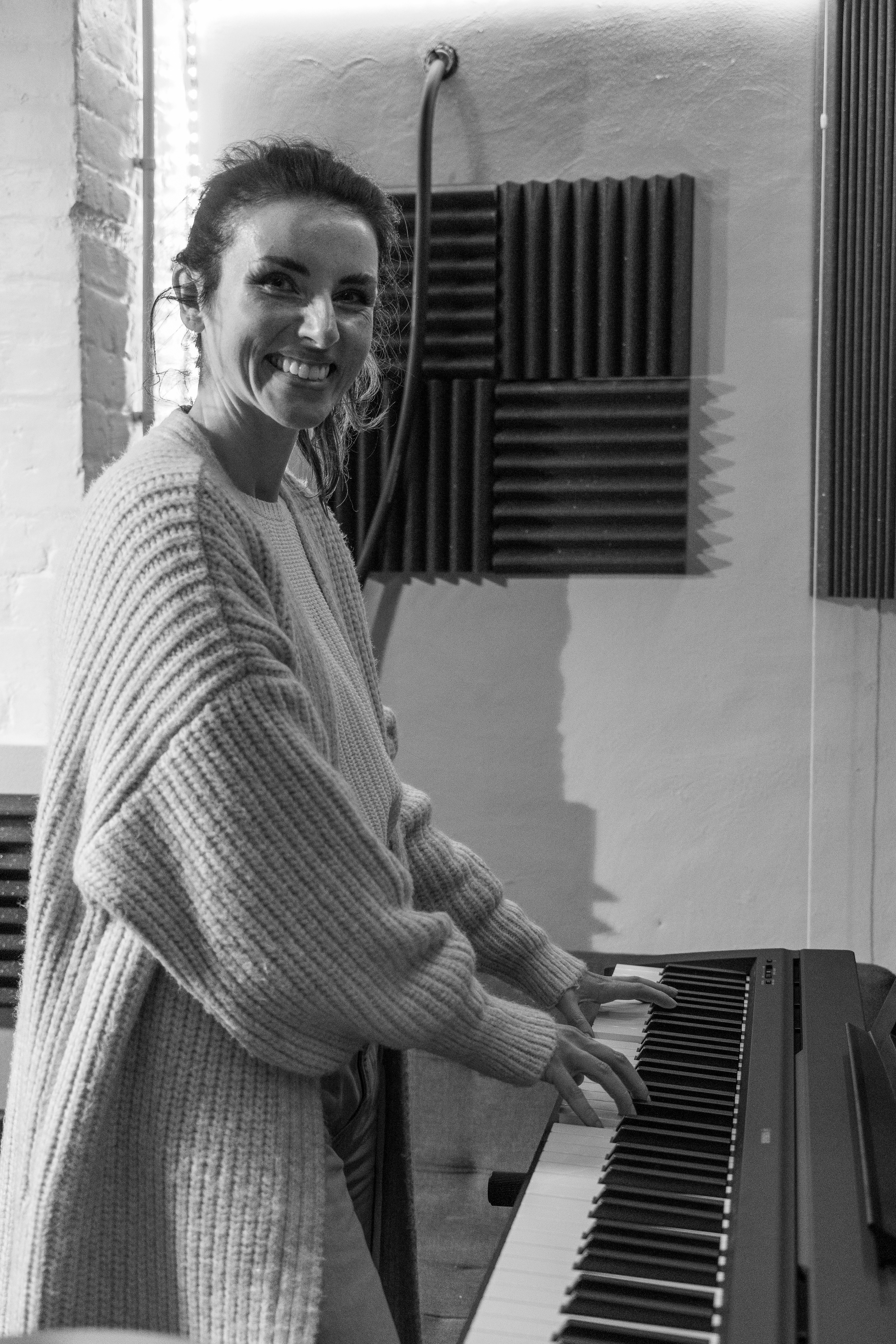 Helen showing off her piano skills