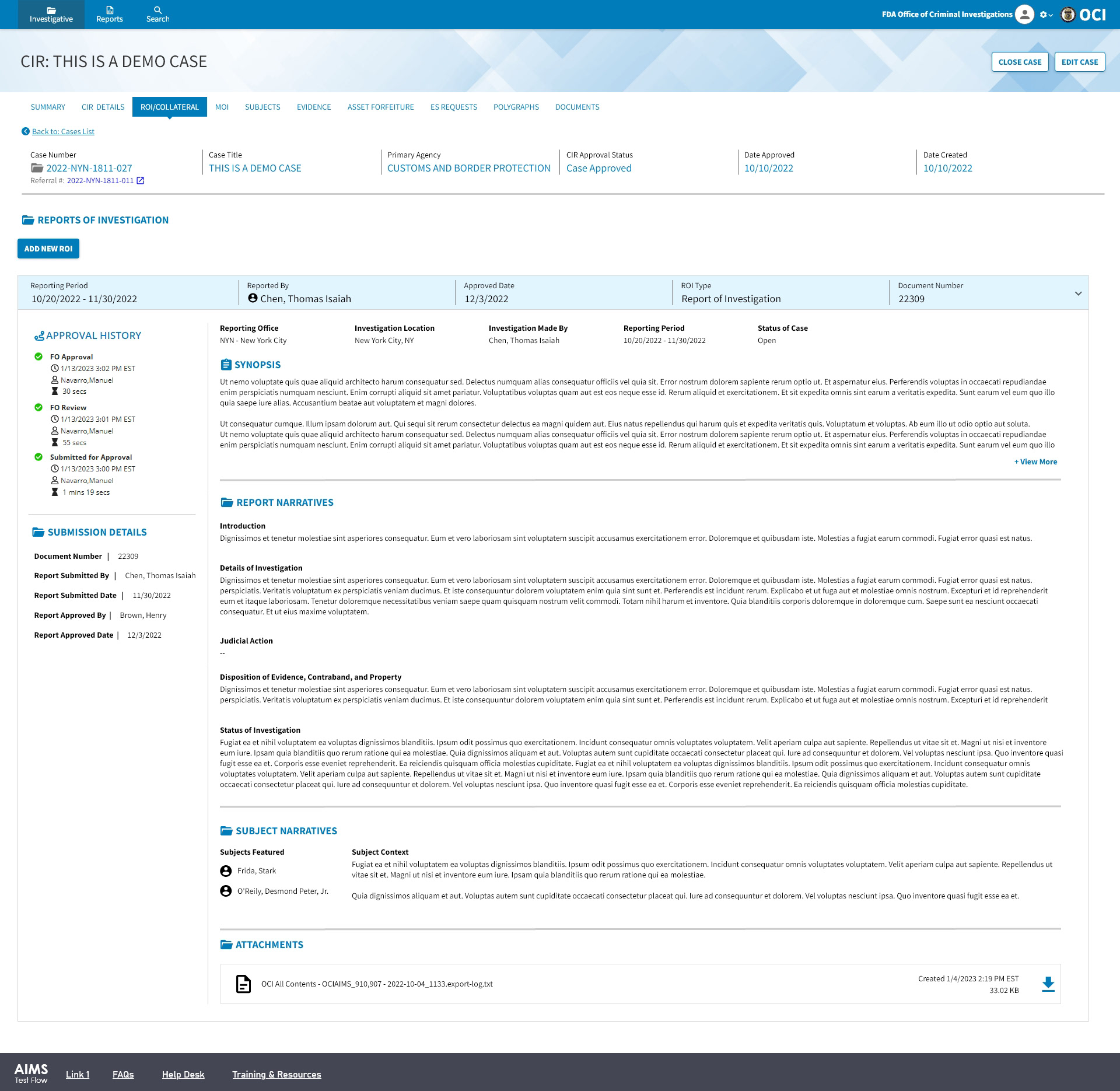 Viewing a Case Record with Connected Records