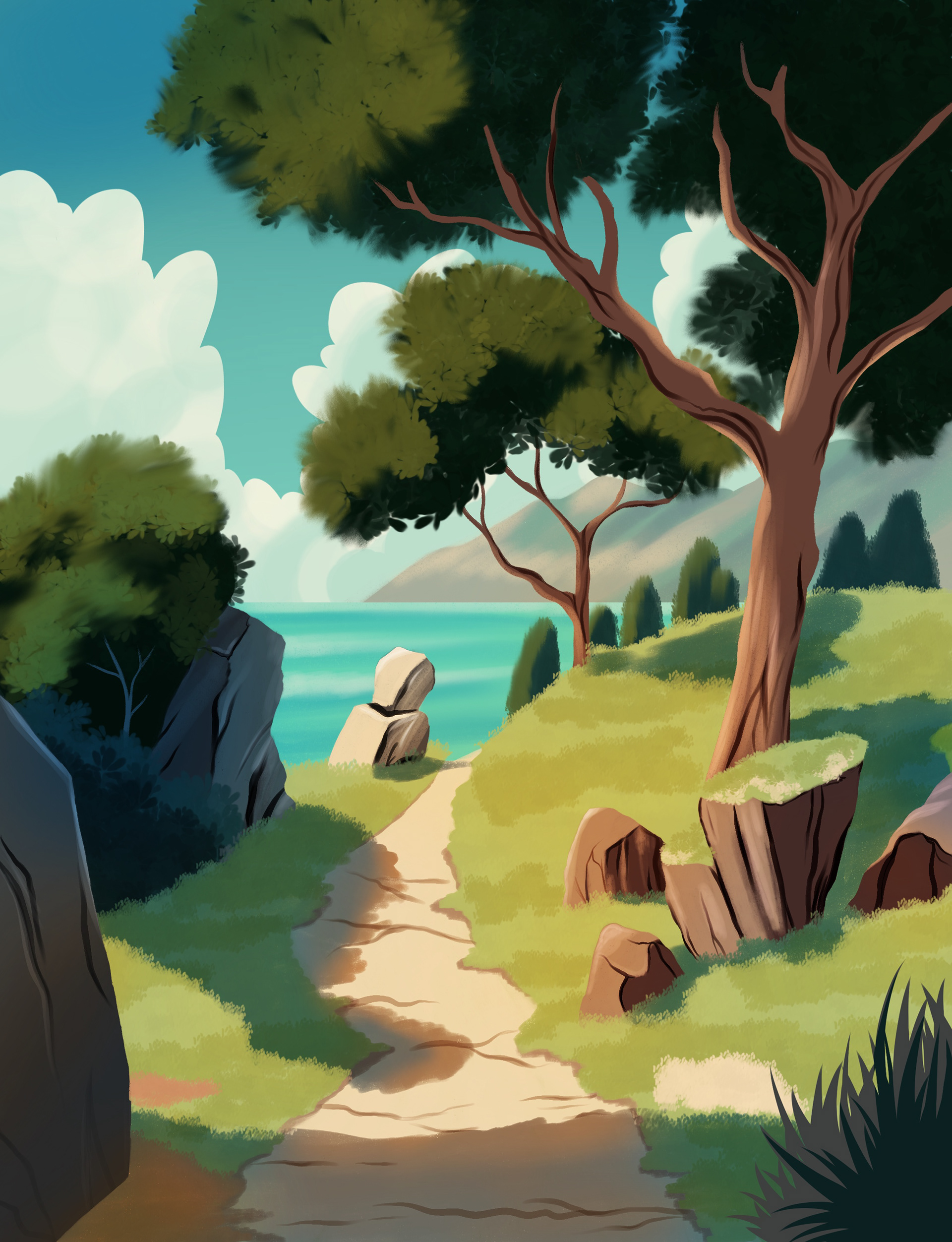 Ghibli Inspired Landscape