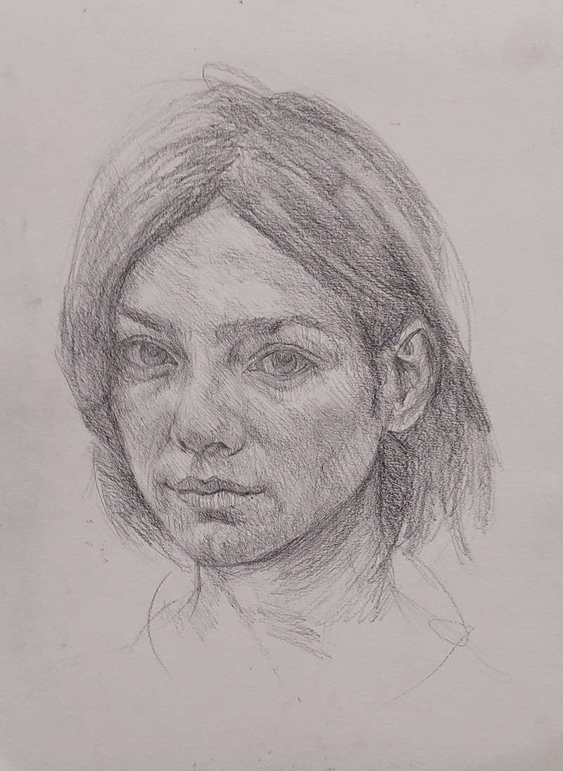 Untitled - Pencil drawing on paper, A4 size, 2025