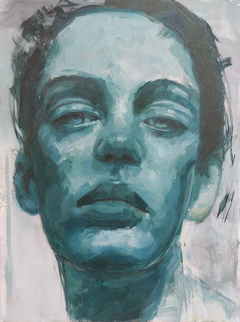 The Narcissist - Oil painting on canvas sheet, 36x48cm, 2022