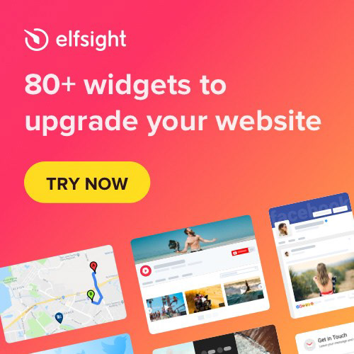 Elfsight promotional widget banner