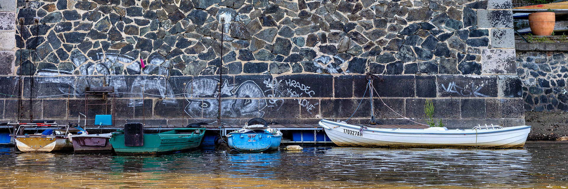 Boats on Vitava River