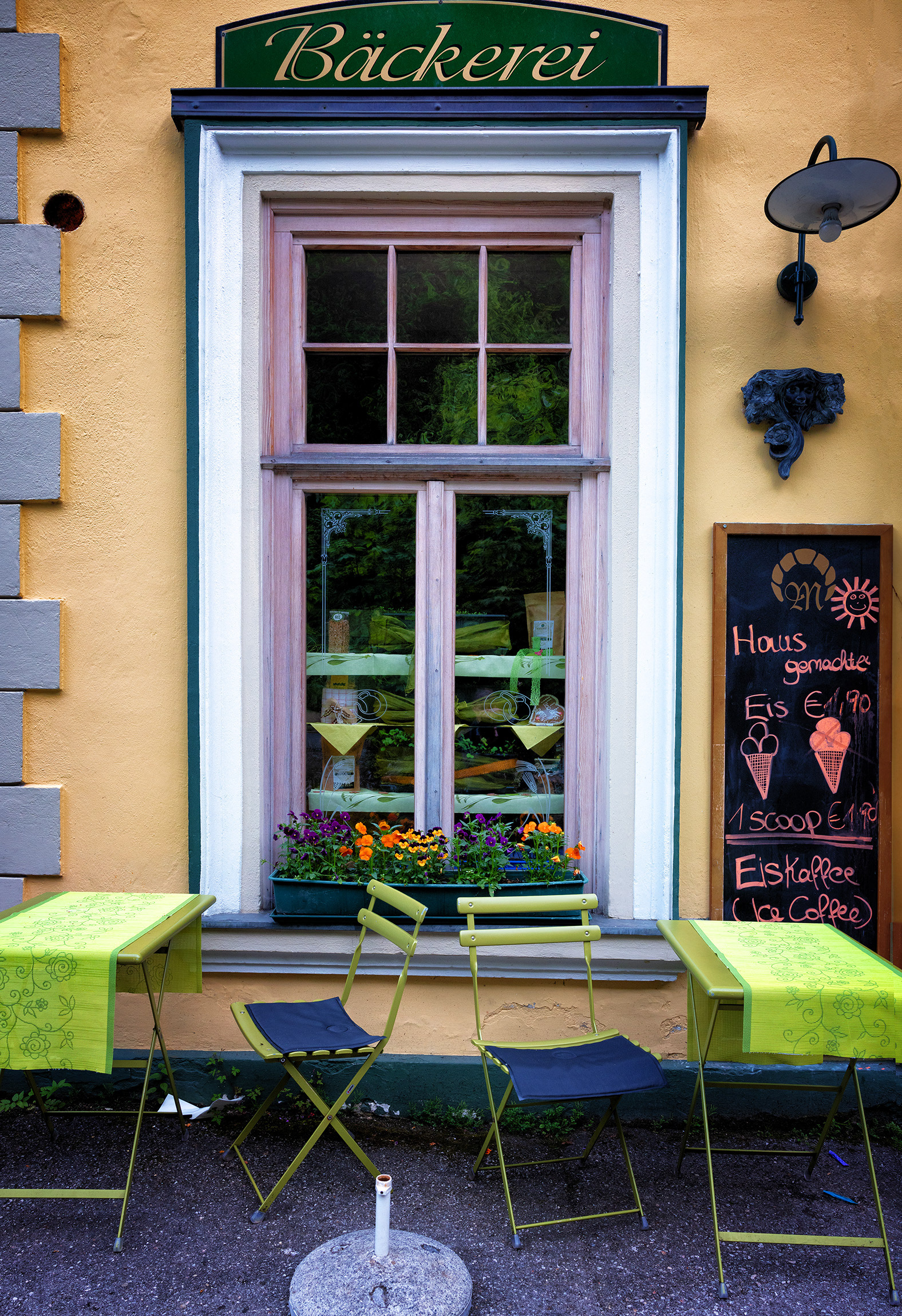 Green Tables and Chairs