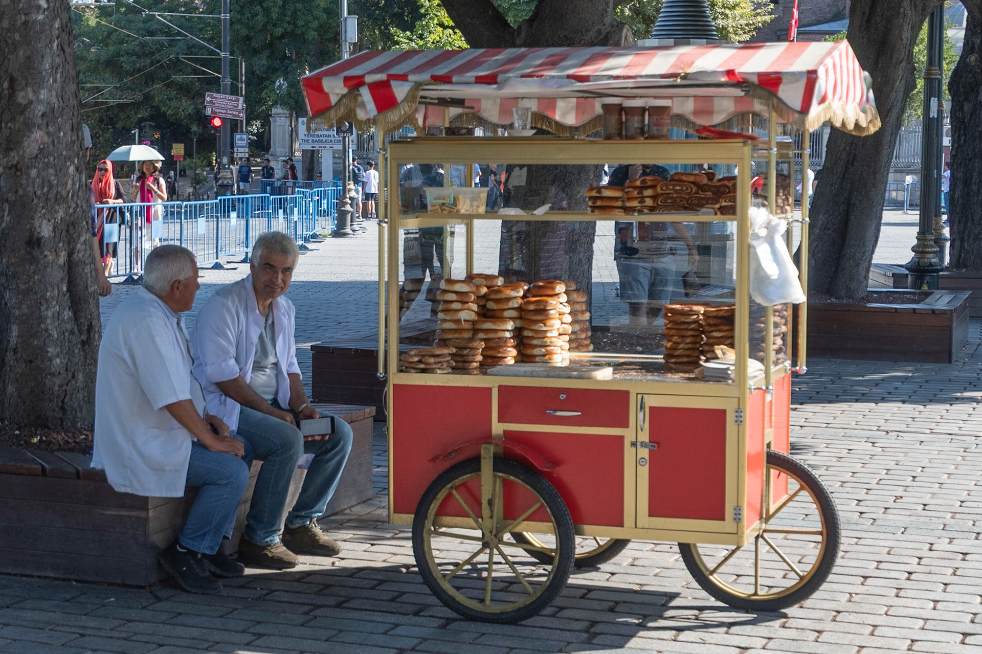 Bread vendors, Istanbul, Turkiye