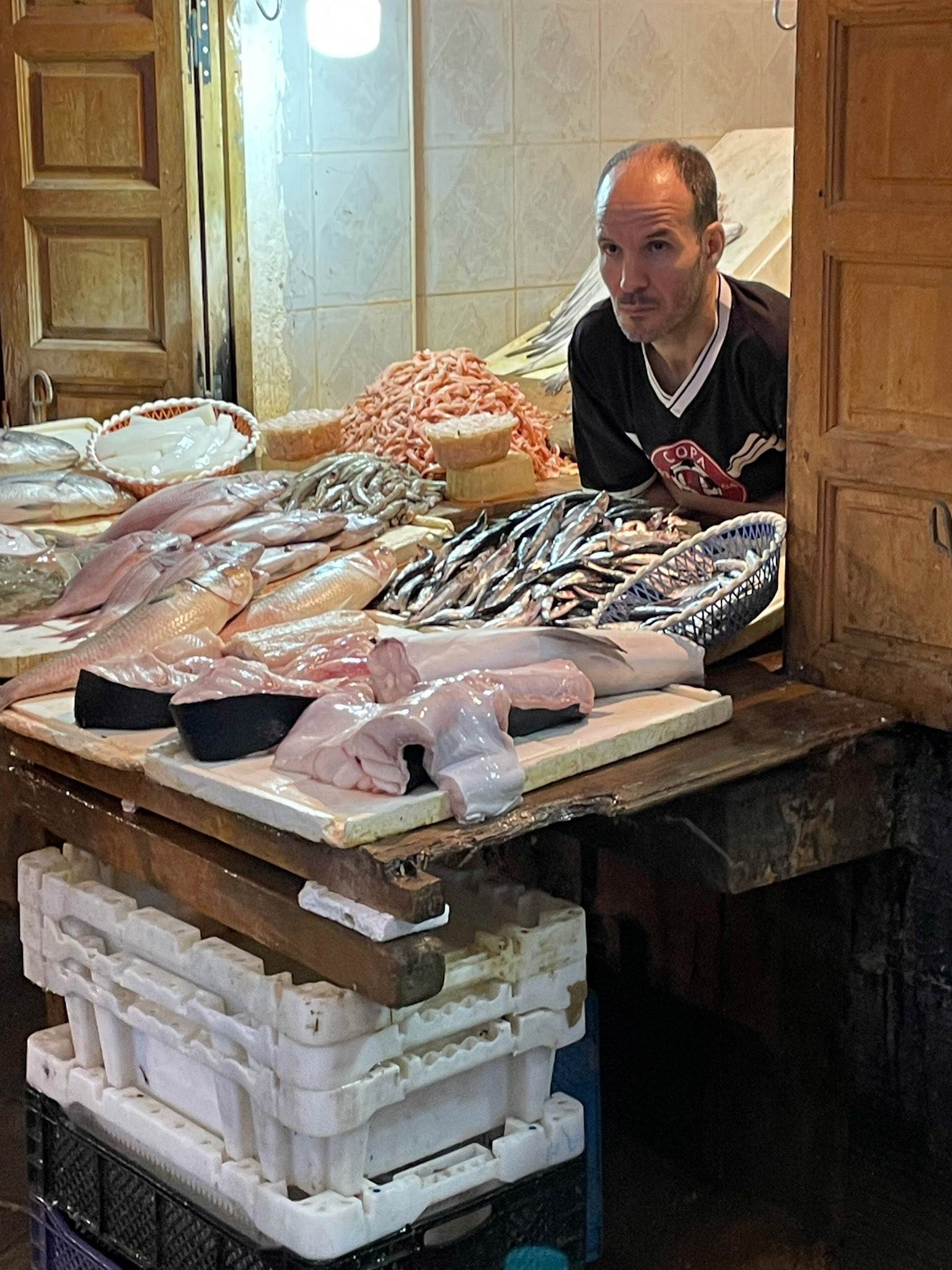 Fish shop, Medina, Fes, Morocco