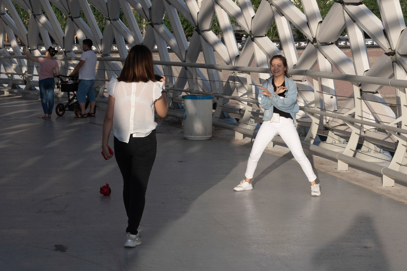 Girl practising dance moves, Nur Sultan, Kazakhstan