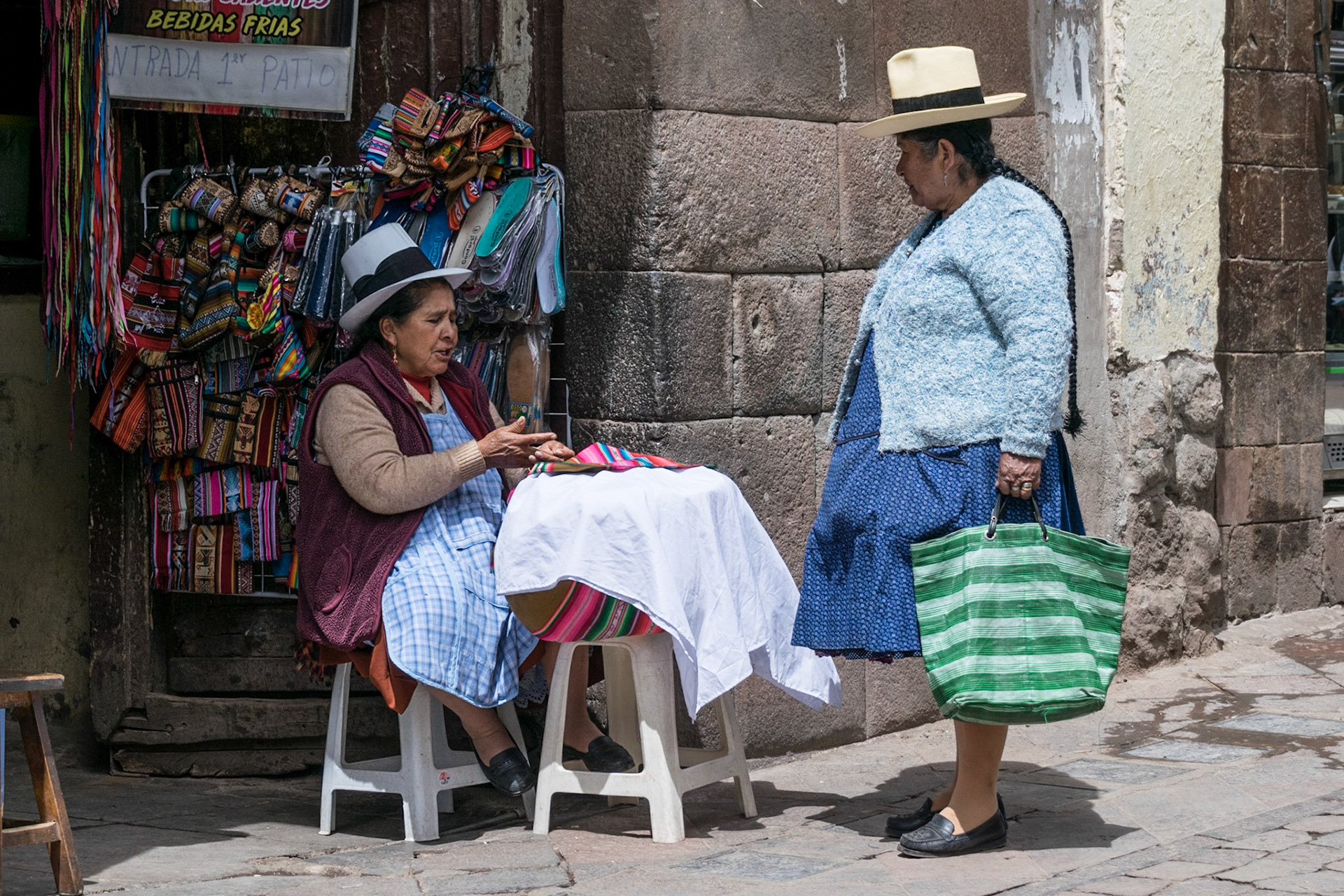 Street vendors, Cusco, Peru, 2018