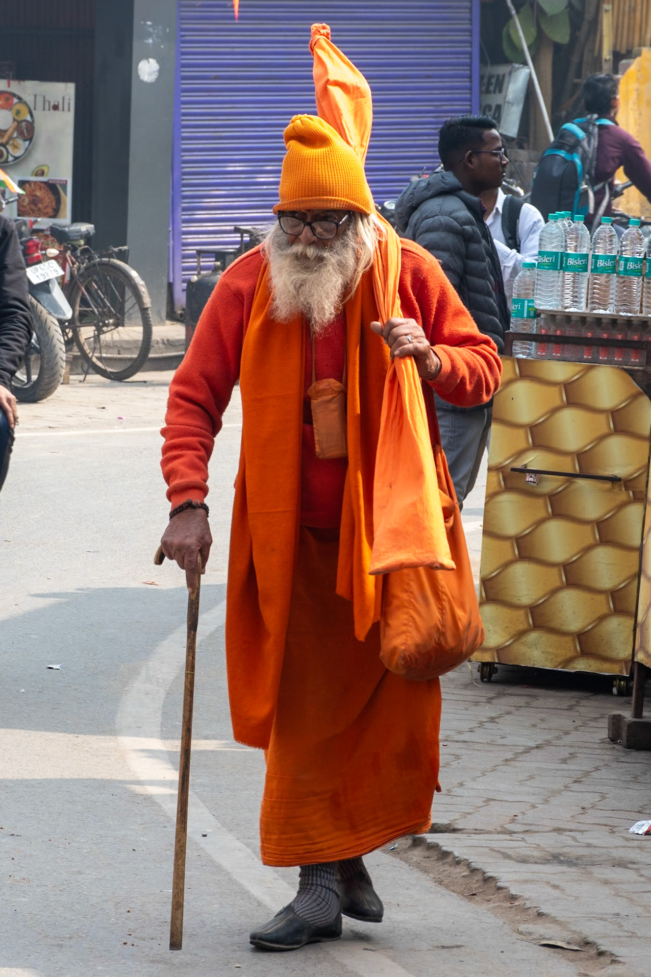 Elderly pilgrim, Varanasi