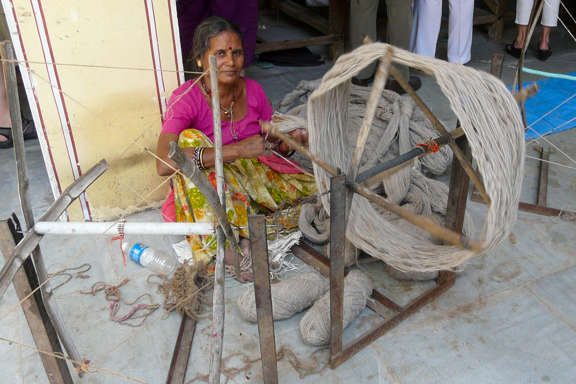 Lady spinning, Jaipur, India