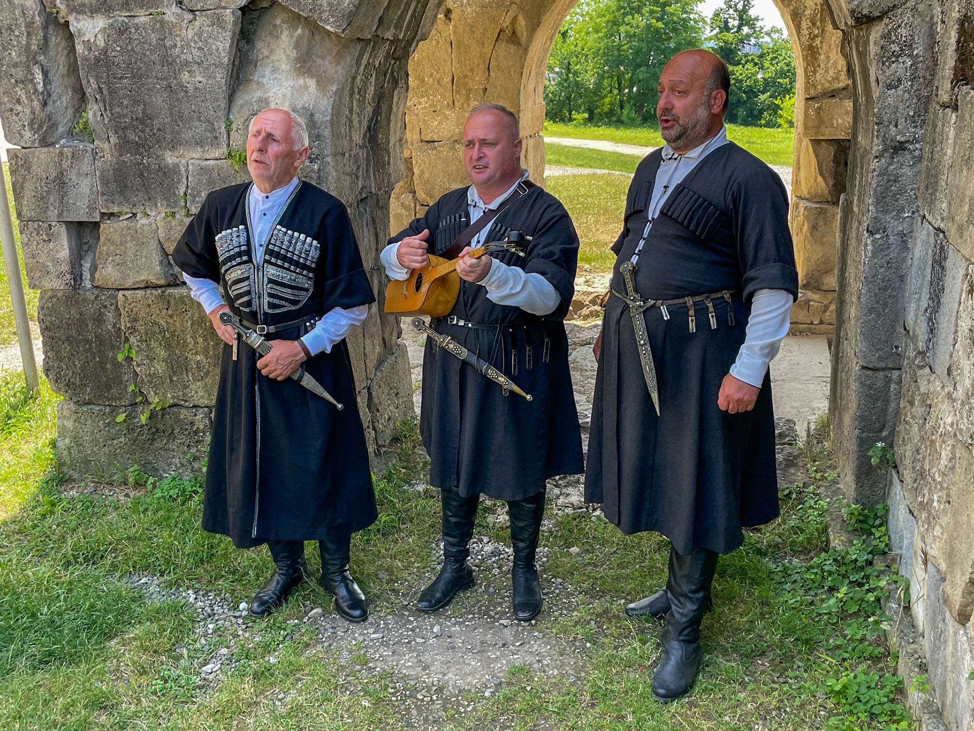 Musicians, Bagrati Cathedral, Kutaisi, Georgia