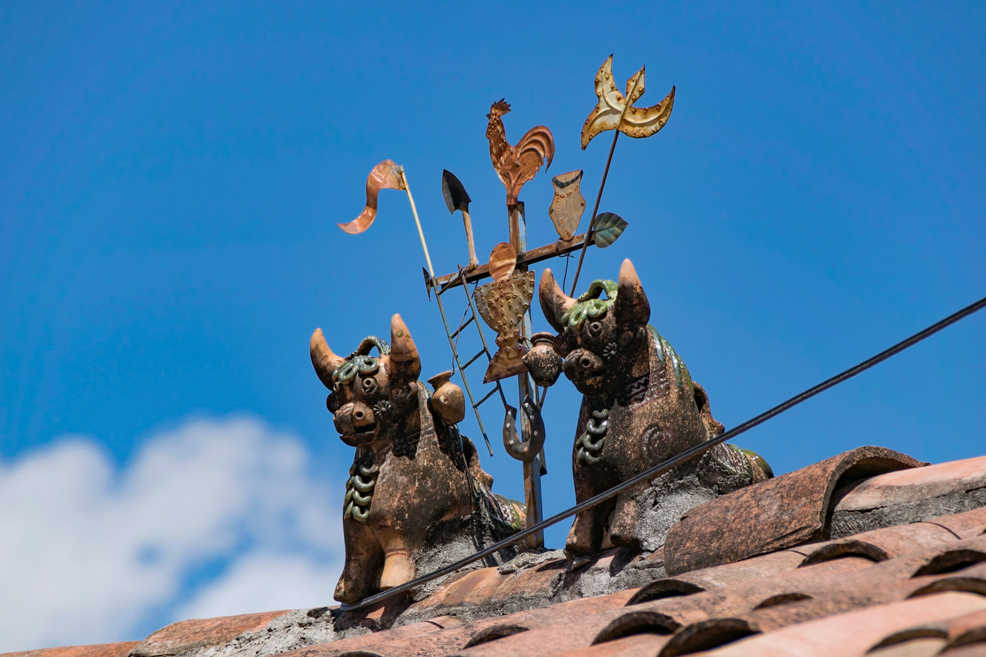 Lucky charms protecting house, Cusco