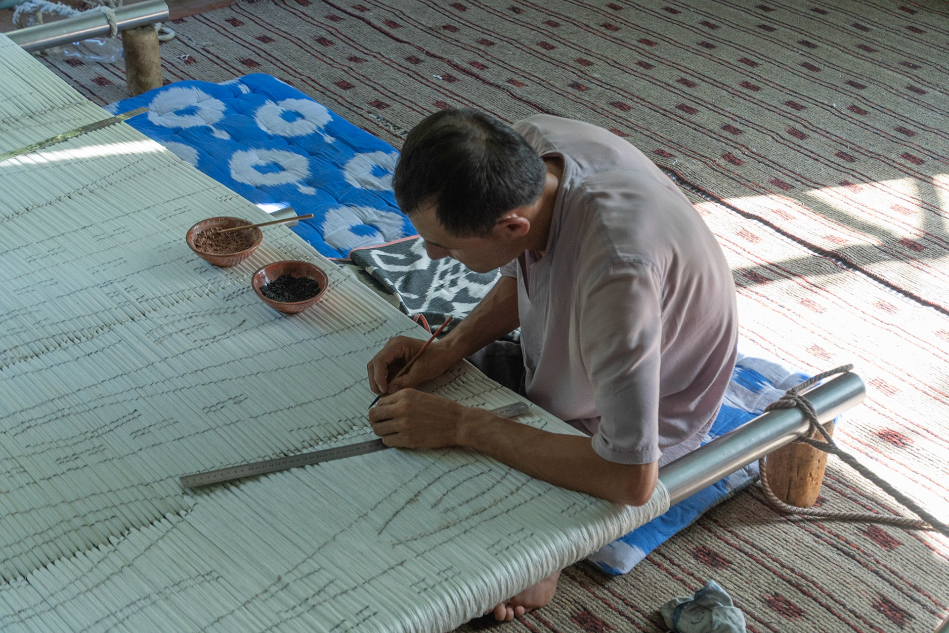 Pattern-maker, Margilan, Uzbekistan