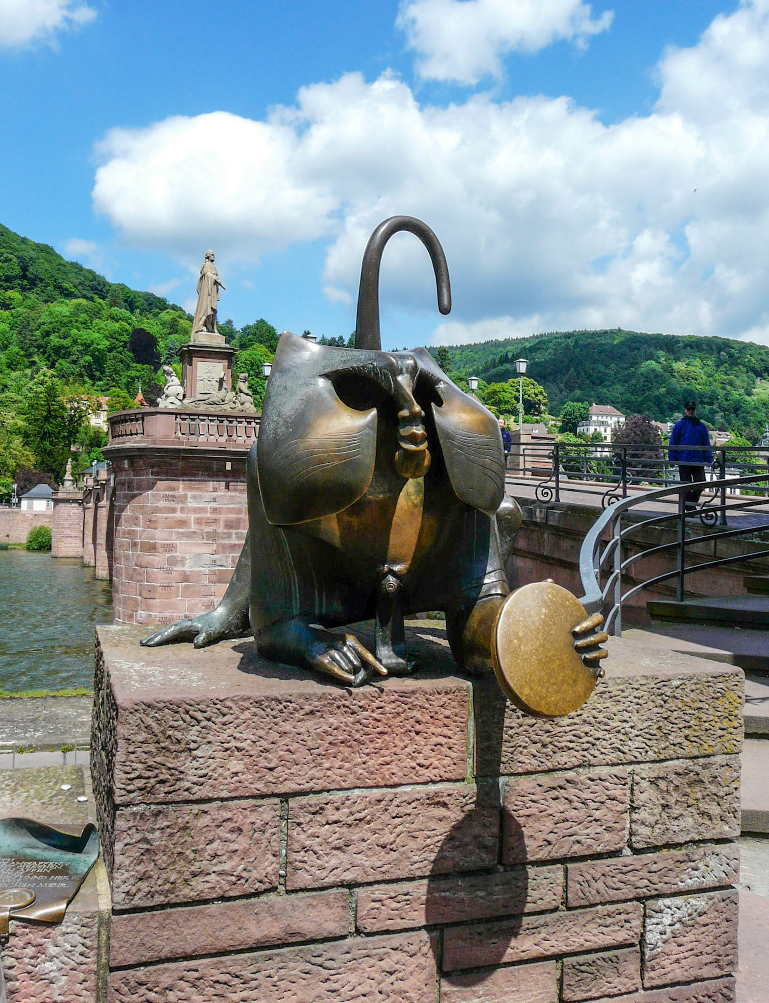 Monkey statue, Alte Brucke, Heidelberg
