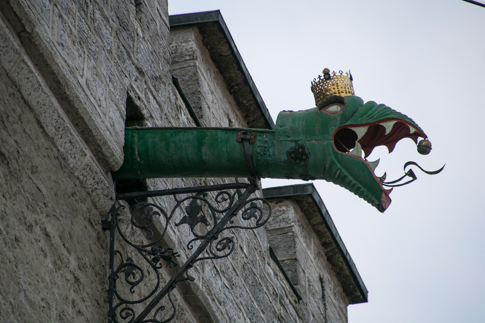 Dragon gargoyle on Town Hall, Tallinn