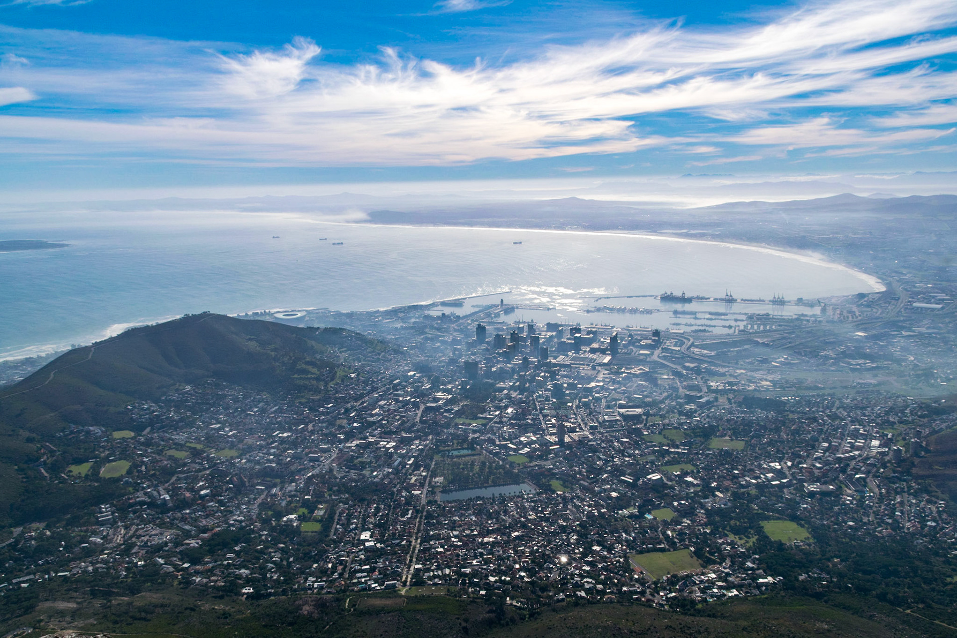 View from Table Mountain, Cape Town, South Africa