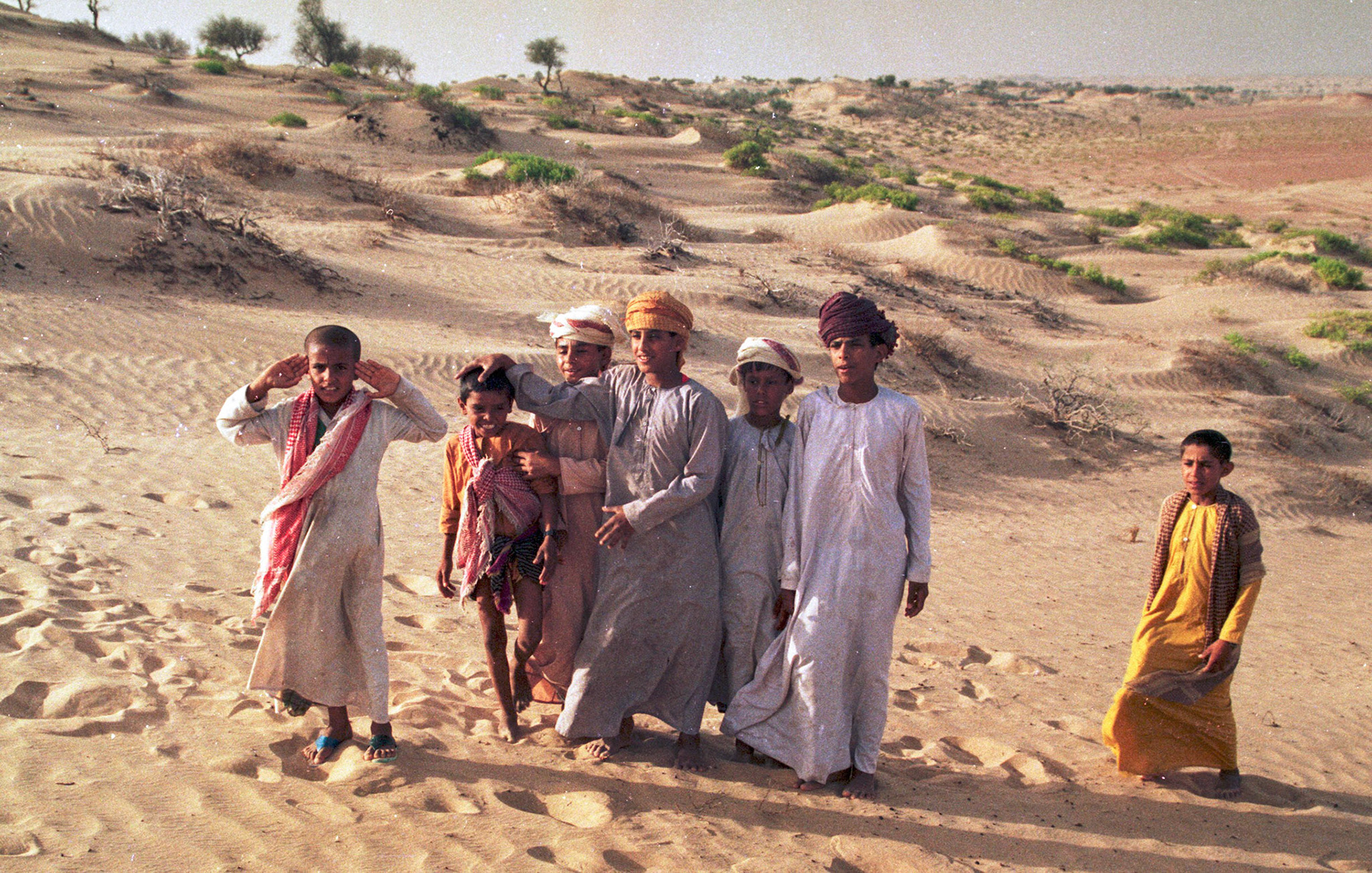 Young boys, "Woodlands", Wahiba Sands