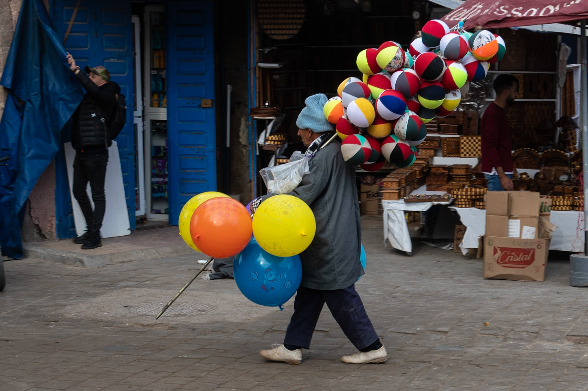 Balloon seller, Essaouira, Morocco