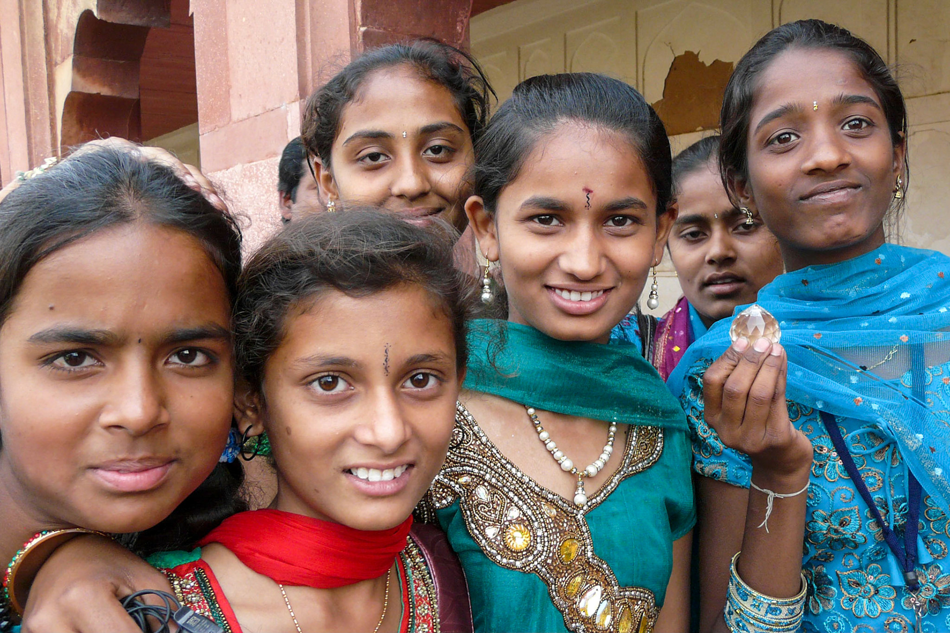 Schoolgirls, Agra Fort, India