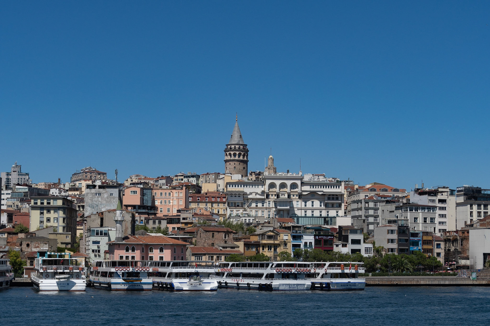 Galata Tower from Golden Horn, Istanbul