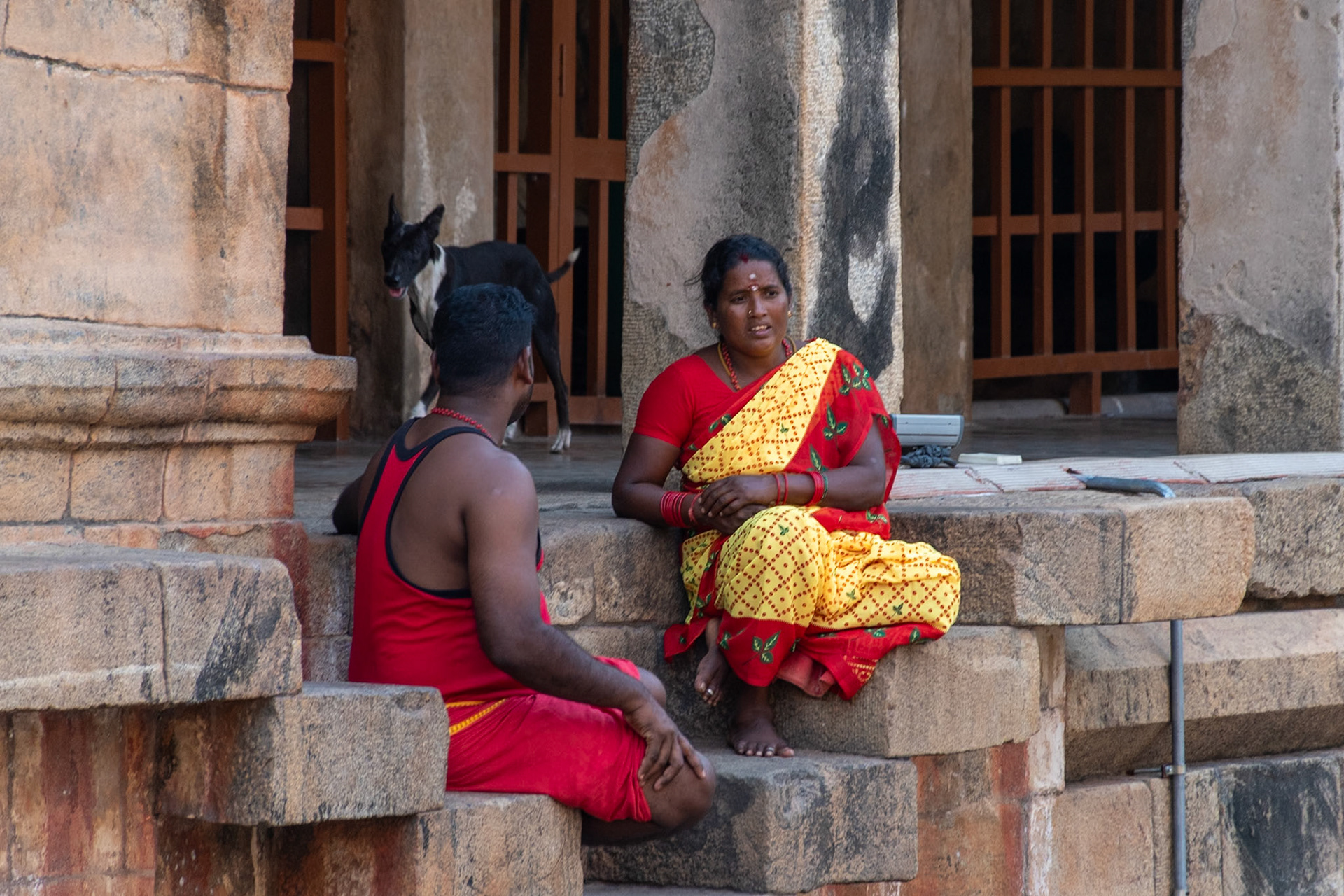 Pilgrims, Brihadishwara Temple, Thanjavur