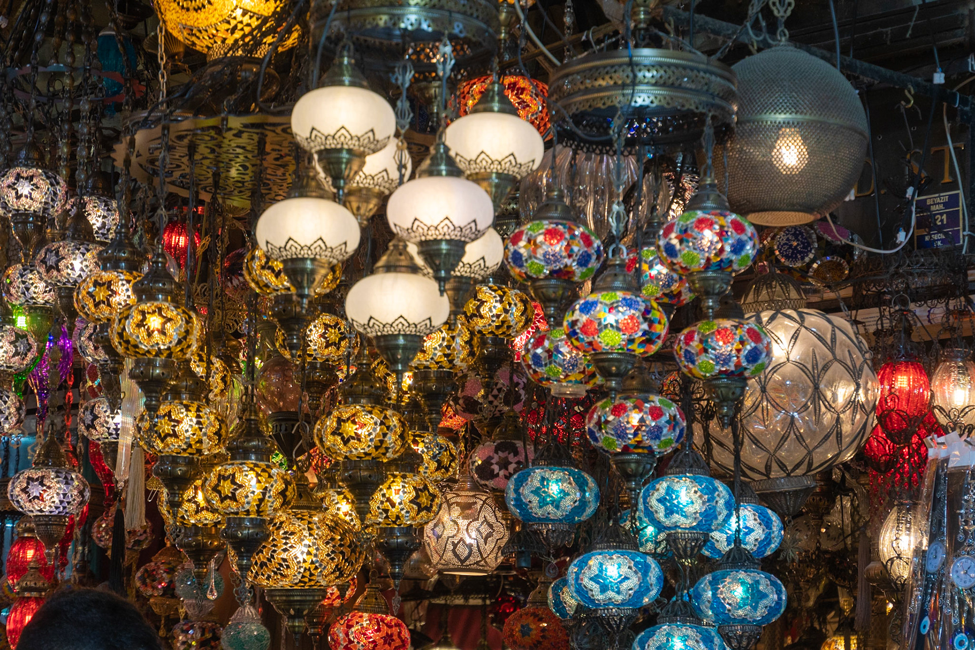 Glass lanterns, Grand Bazaar, Istanbul