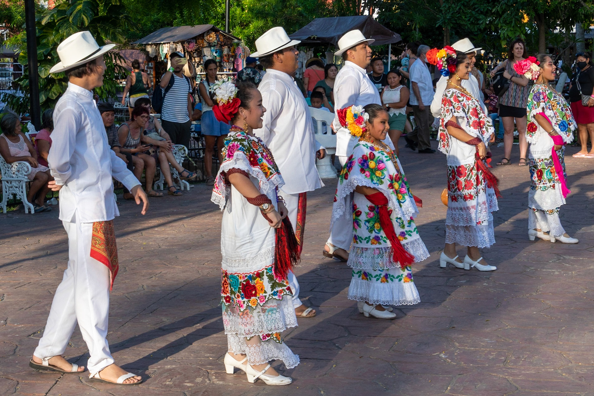 Street dancers, Valladolid, Mexico, 2022