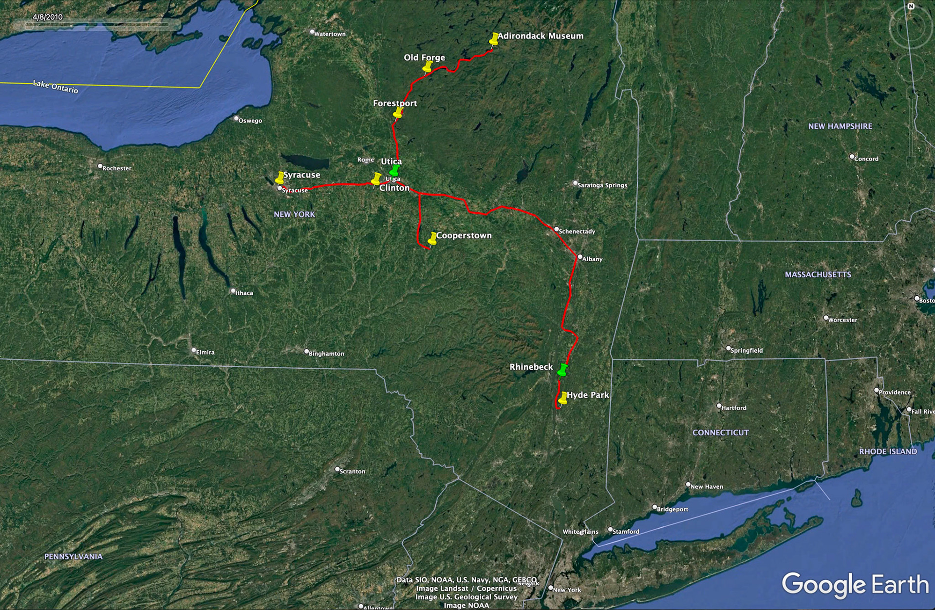 Map of Upstate New York