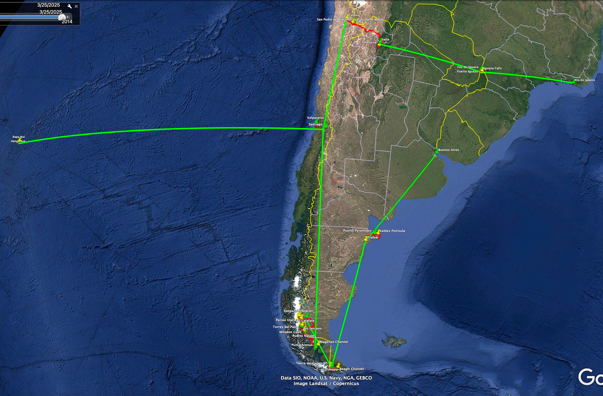 Map of South America